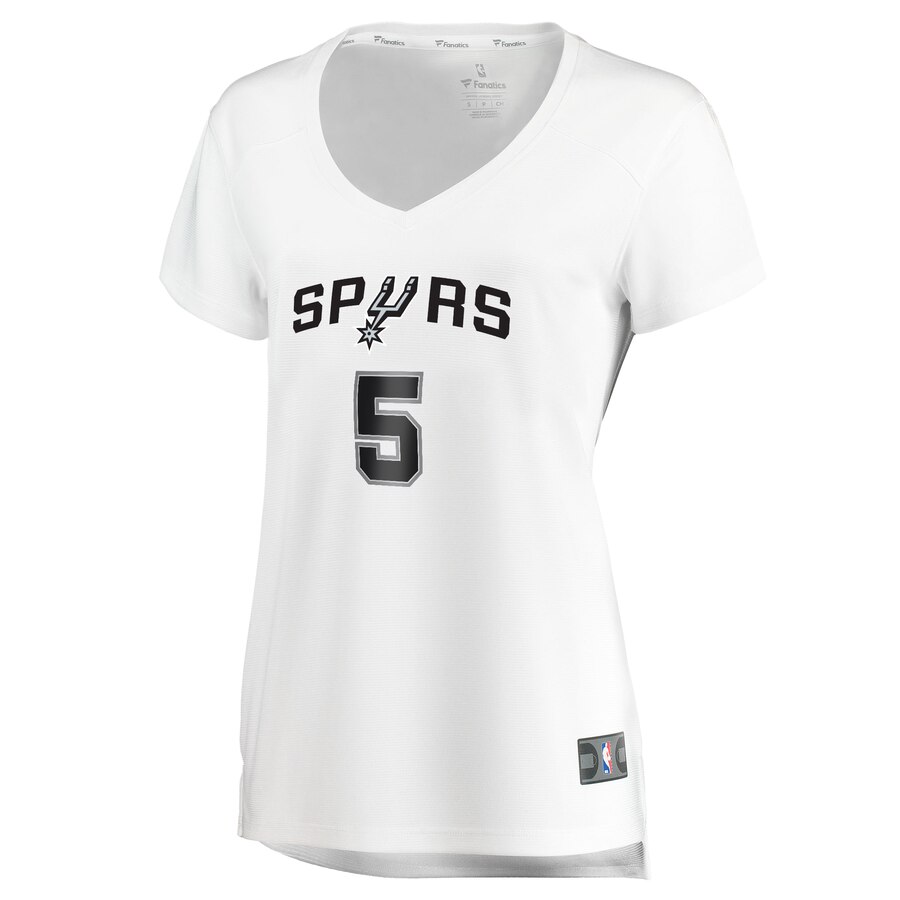 Dejounte Murray San Antonio Spurs Fanatics Branded Women's Fast Break Replica Player Jersey - Association Edition - White