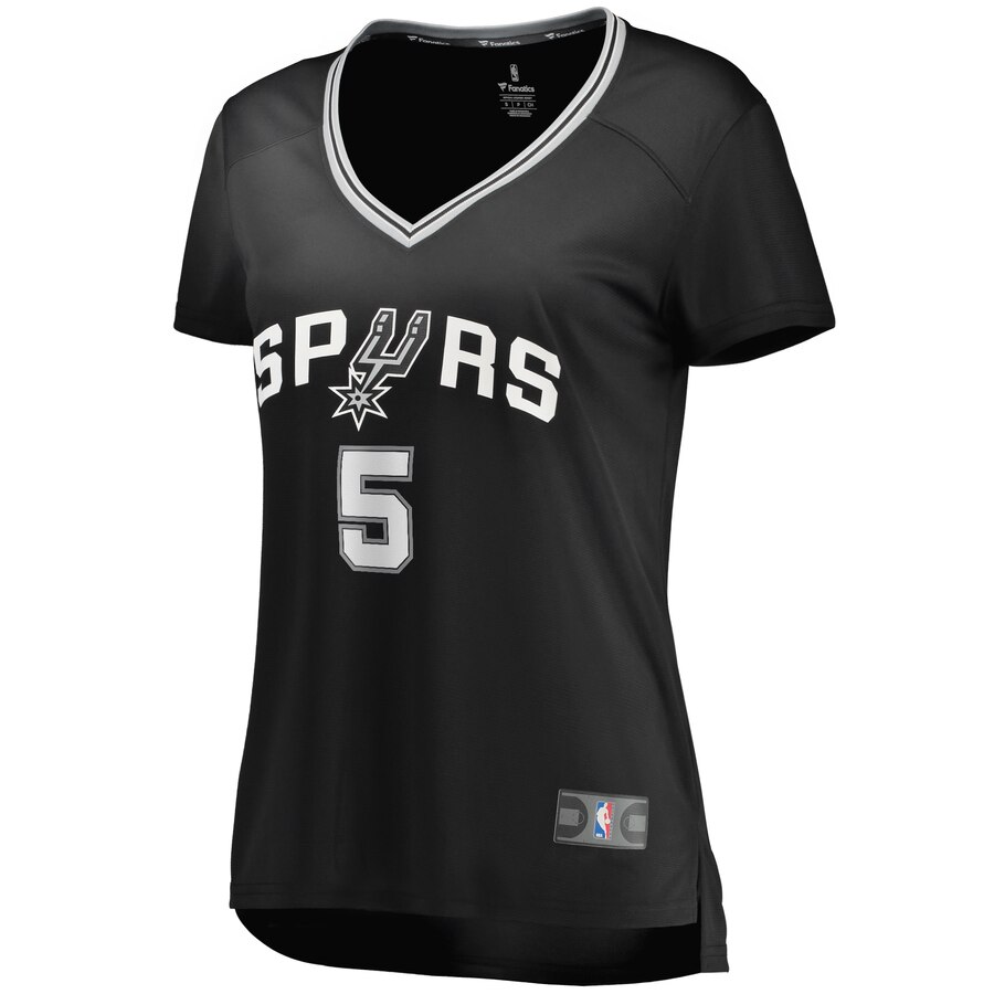 Dejounte Murray San Antonio Spurs Fanatics Branded Women's Fast Break Replica Player Jersey - Icon Edition - Black