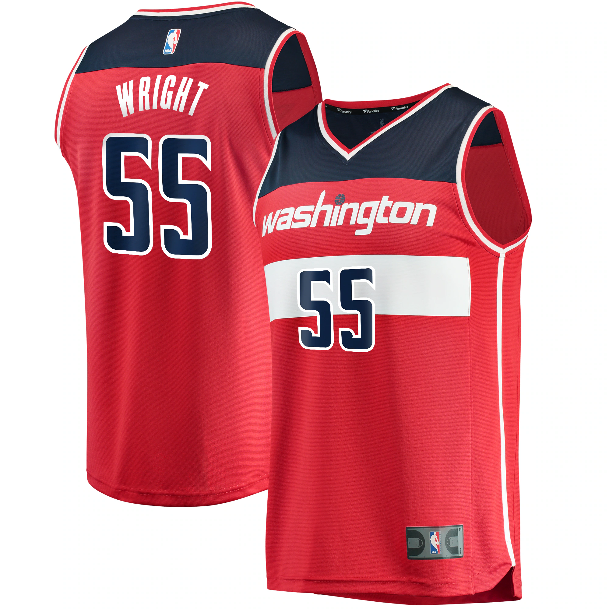 Fanatics Delon Wright Wizards #55 Jersey - Premium Icon Edition