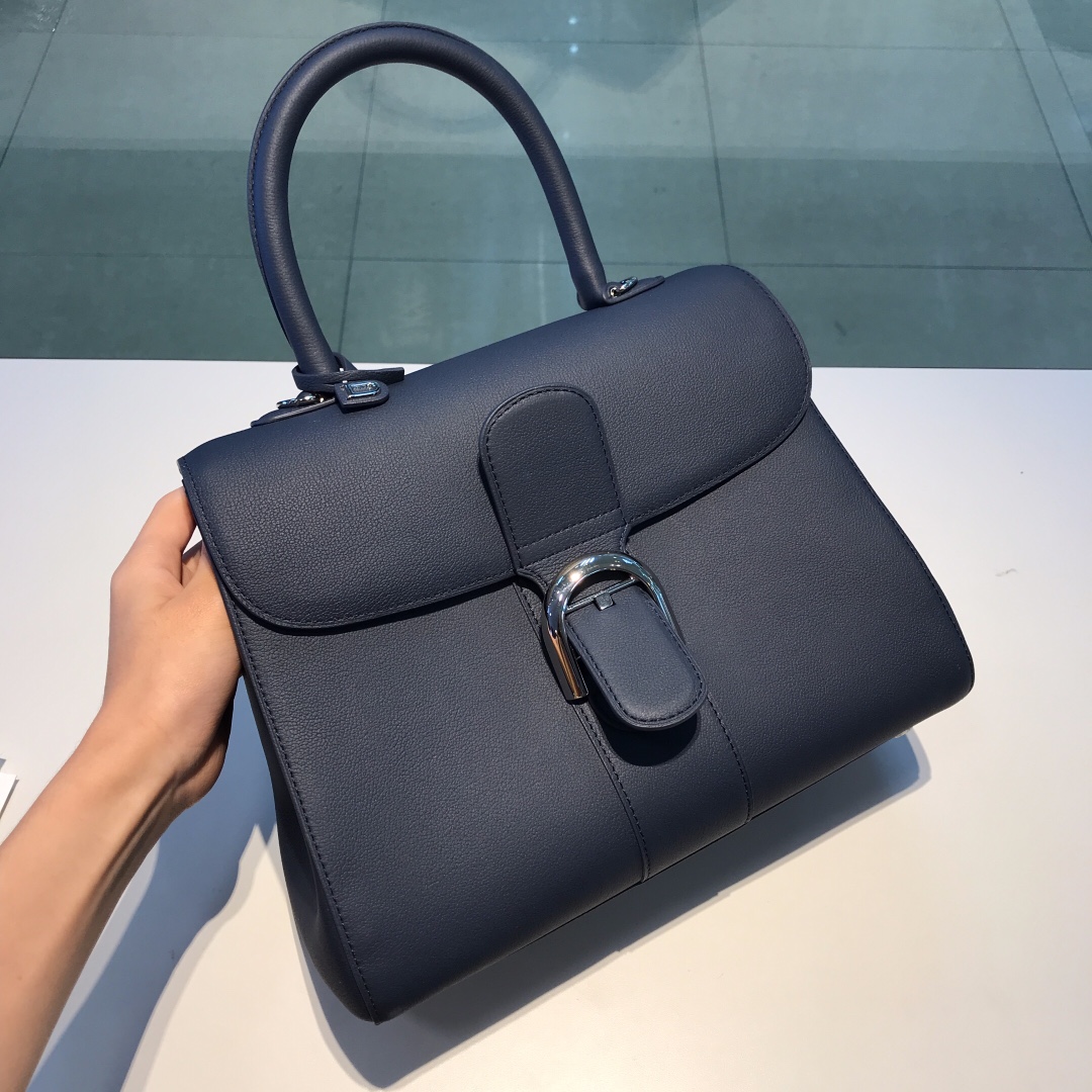 Delvaux Brilliant MM Tote Shoulder Bag blue navy | eBay