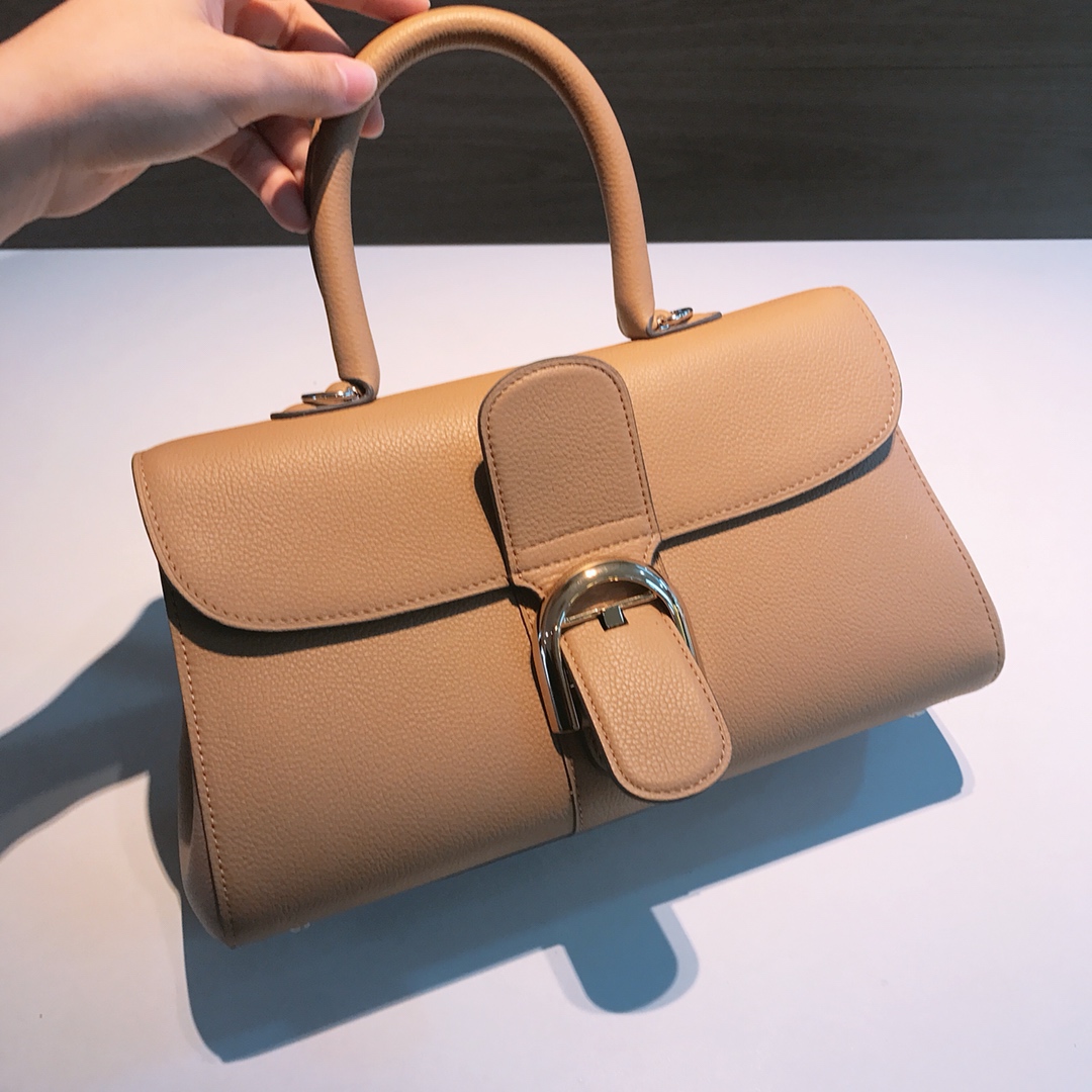 DELVAUX Calfskin Mini Brillant East West Satchel Natural