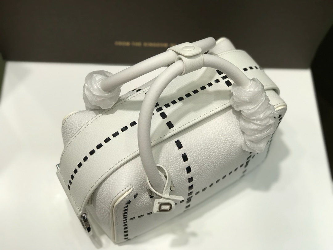 Delvaux Cool Box Mini Hippy - Black /whiteHandle Bags, Handbags -