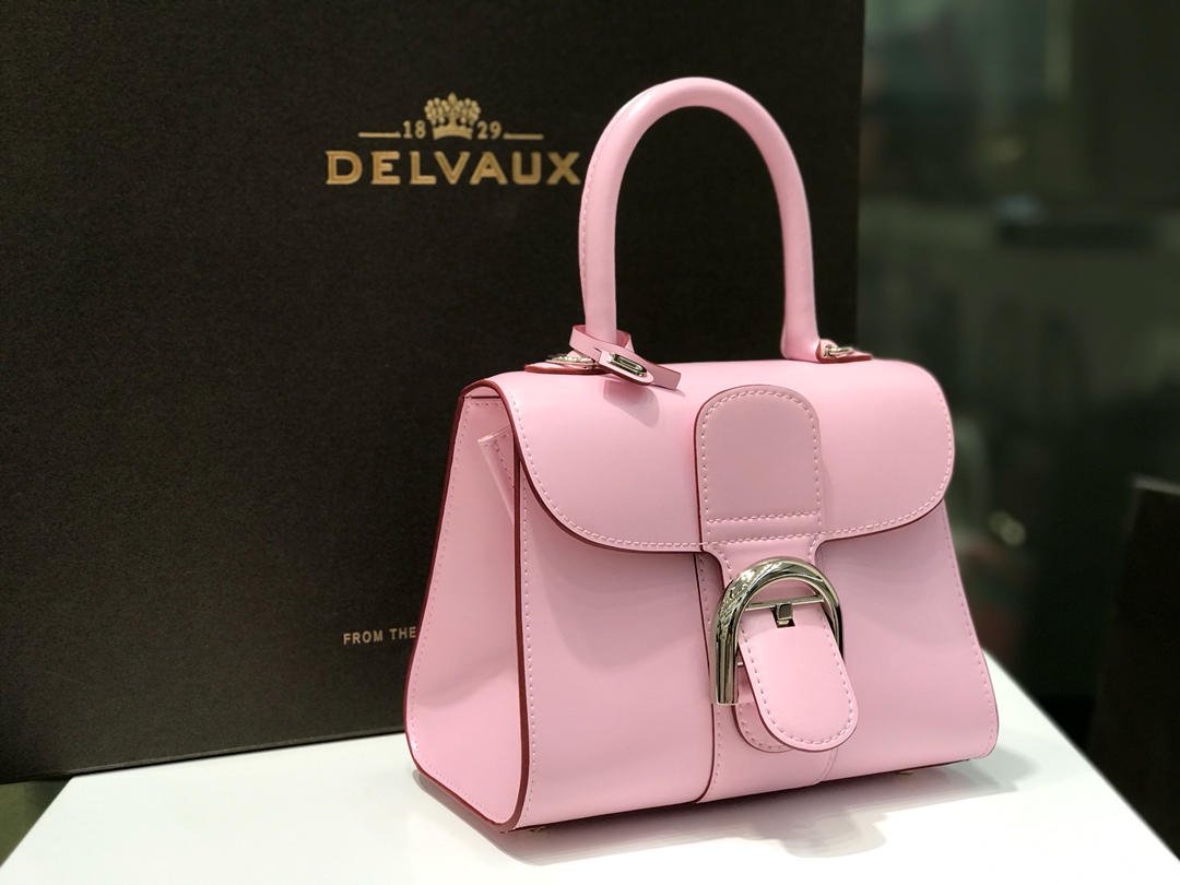 DELVAUX Grained Calfskin Mini Brillant Satchel Nakuru 785983 |