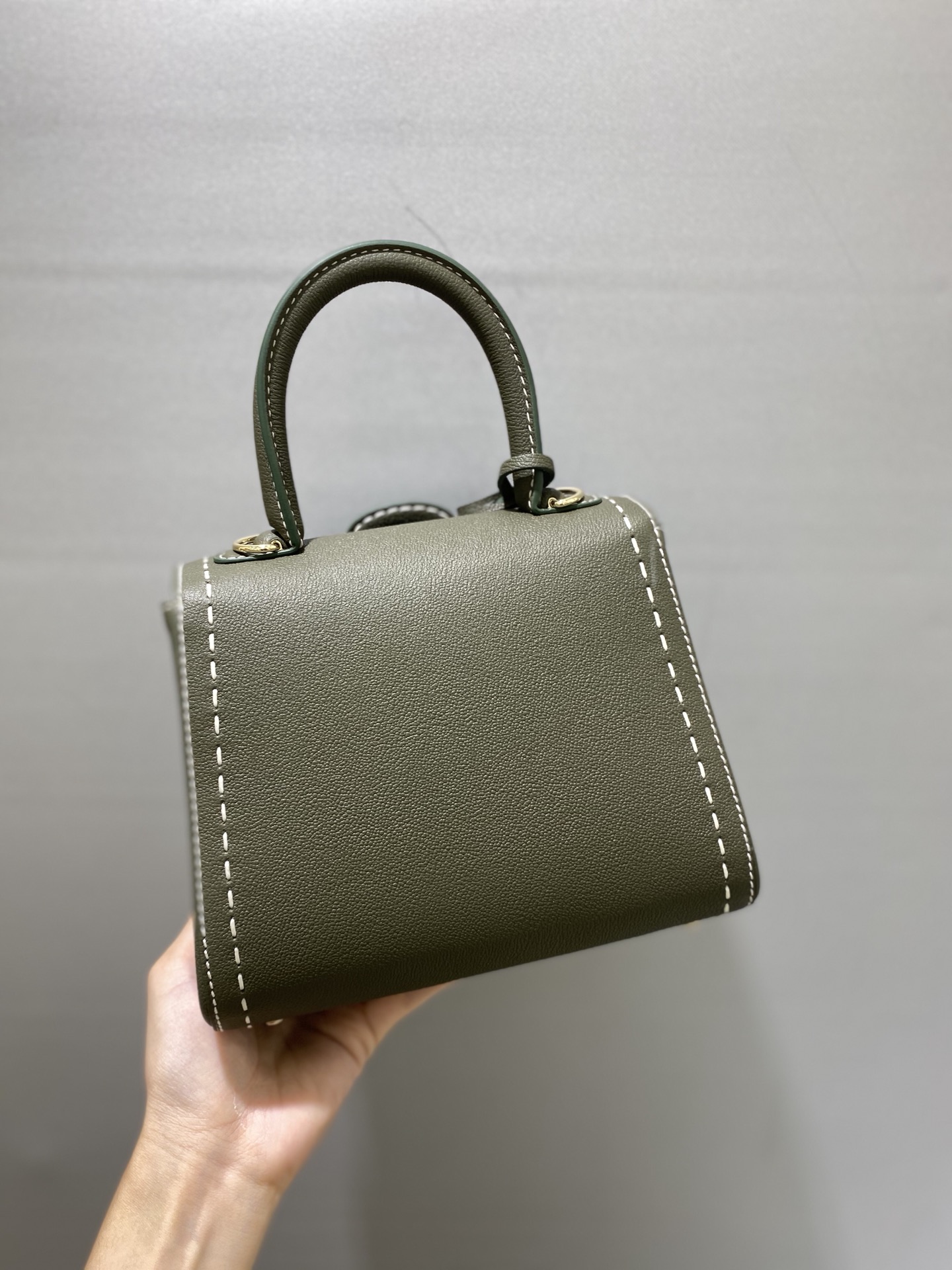 DELVAUX Grained Rodeo Calfskin Surpique Mini Brillant