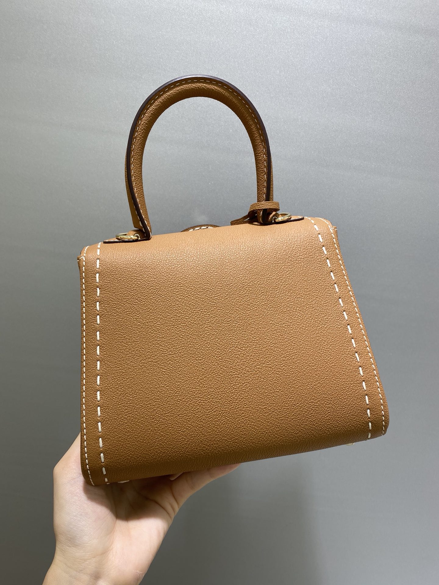 DELVAUX Grained Rodeo Calfskin Surpique Mini Brillant