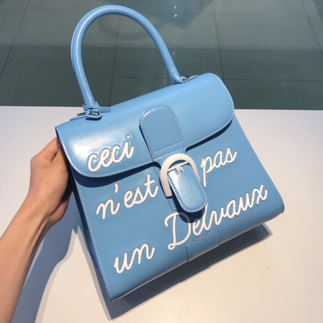 DELVAUX Rumore MM Magritte Collection Blue Box Calf 2WAY