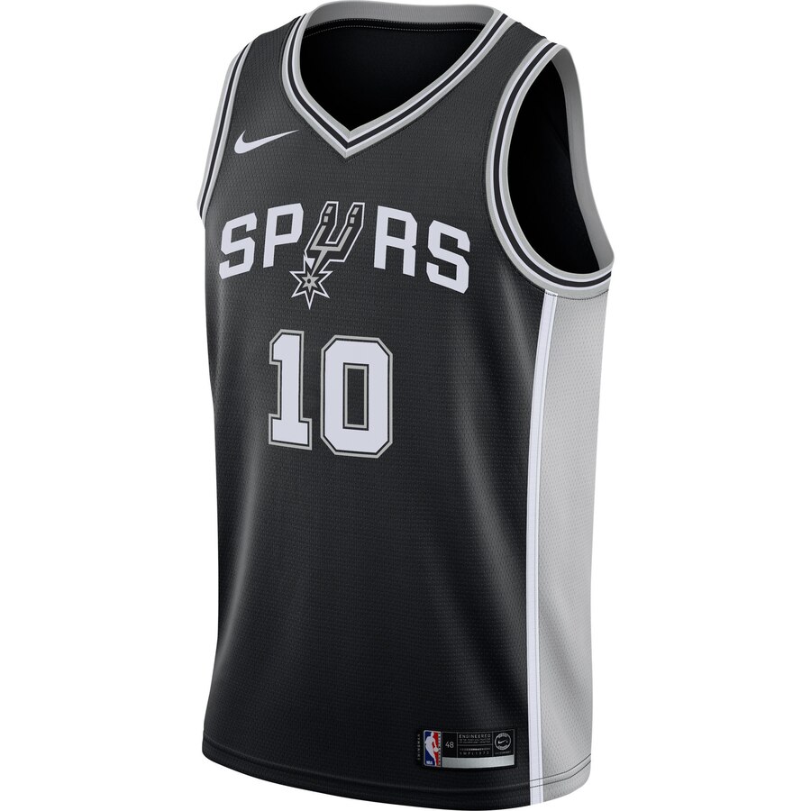 Nike DeMar DeRozan Spurs Jersey #10 - Outstanding Black Swingman