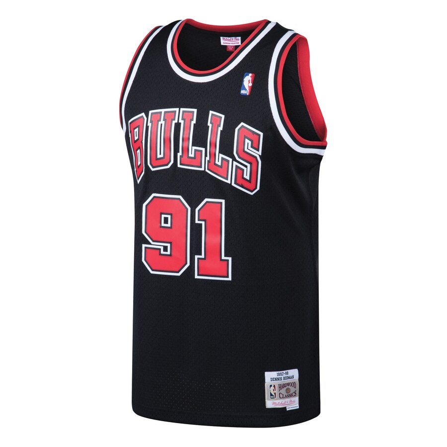 Mitchell Ness 1997-98 Rodman Jersey - Premium Chicago Bulls #91 Swingman