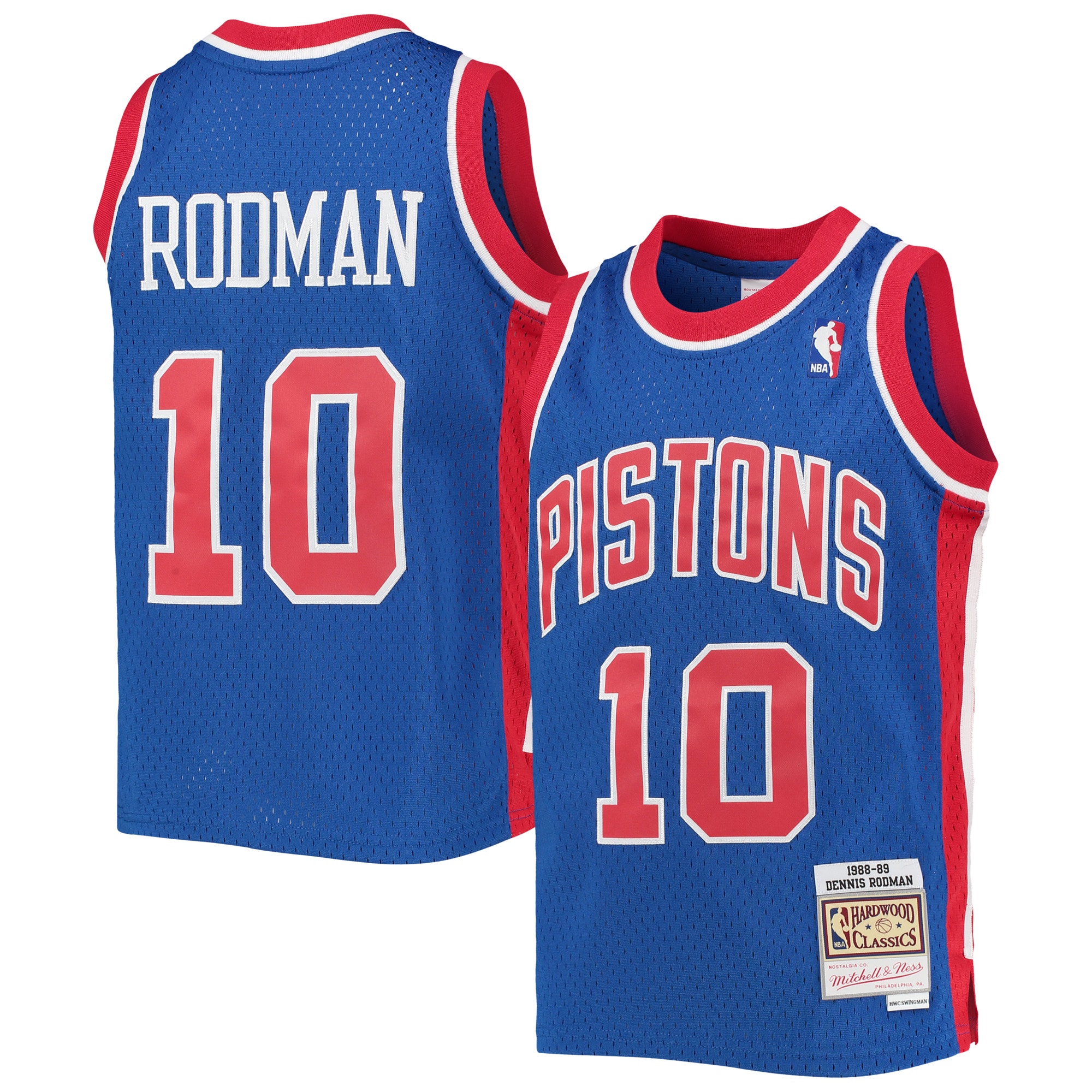 Mitchell & Ness Rodman 1988 Youth Jersey: Ultimate Pistons #10 Swingman