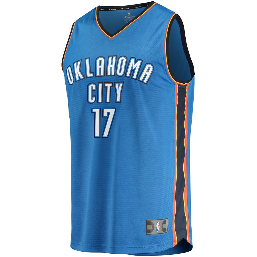 Dennis Schroder Thunder Jersey - Premium Fanatics NBA Replica #17