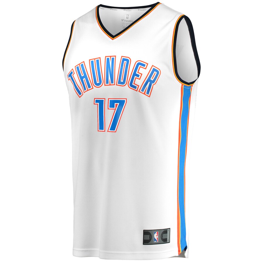 Amazing Fanatics Dennis Schroder Youth Thunder Jersey #17 White