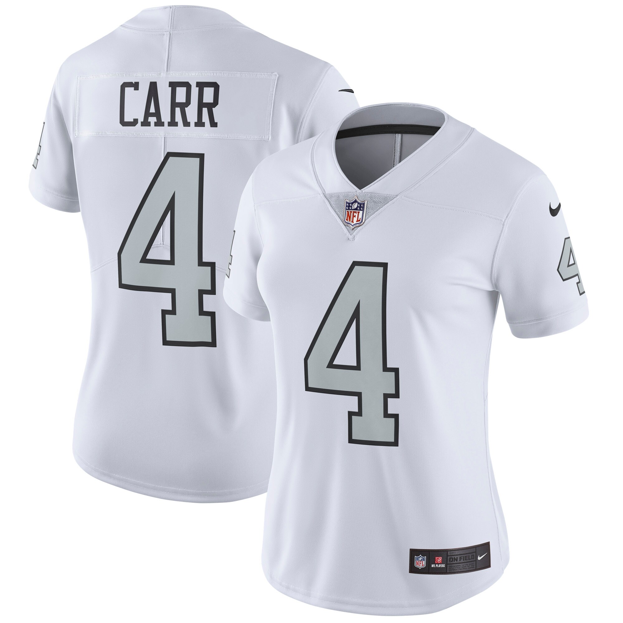 Derek Carr Las Vegas Raiders Nike Women’s Vapor Untouchable Color Rush Limited Player Jersey – White