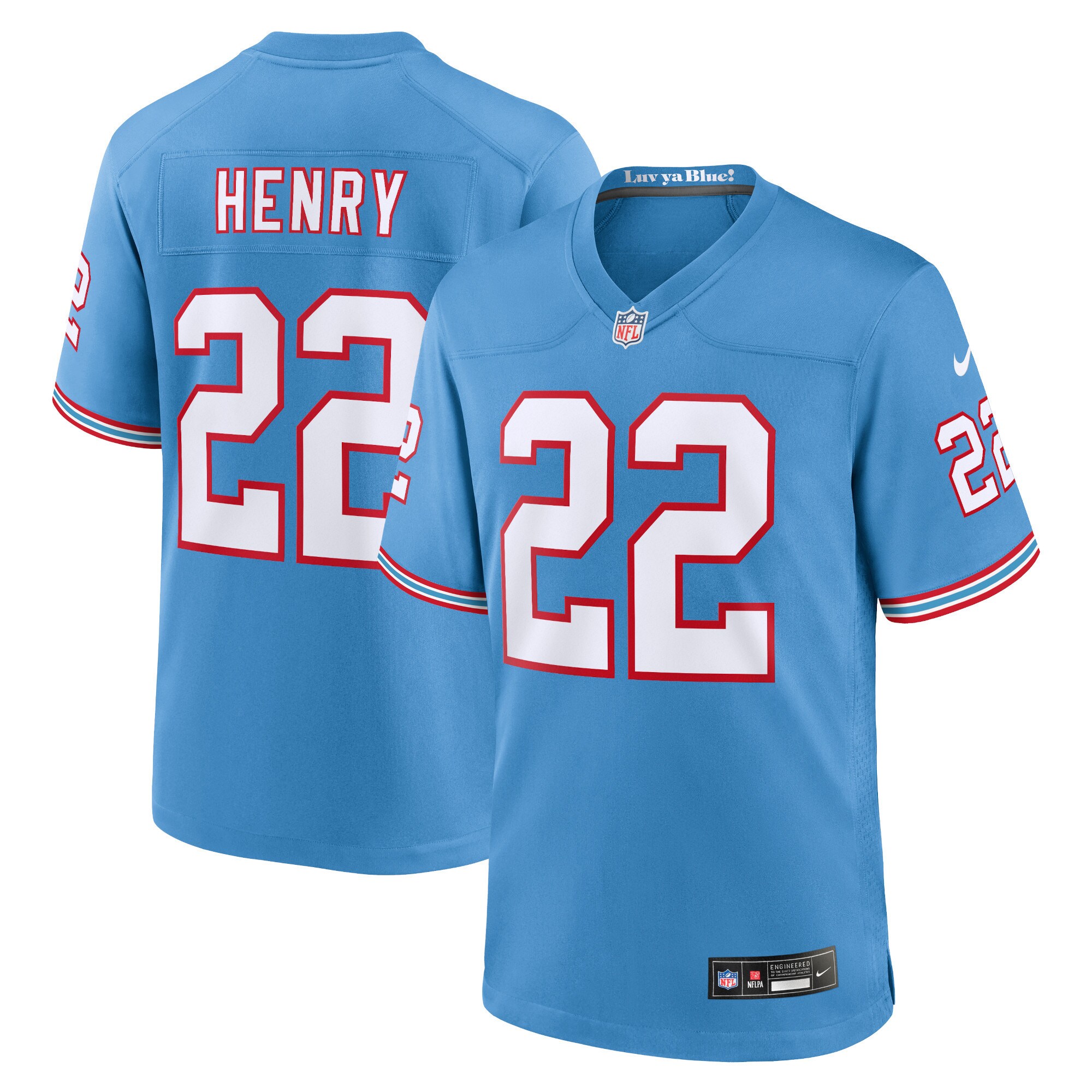 Derrick Henry Tennessee Titans Nike Youth Oilers Throwback Player Game Jersey - Light Blue