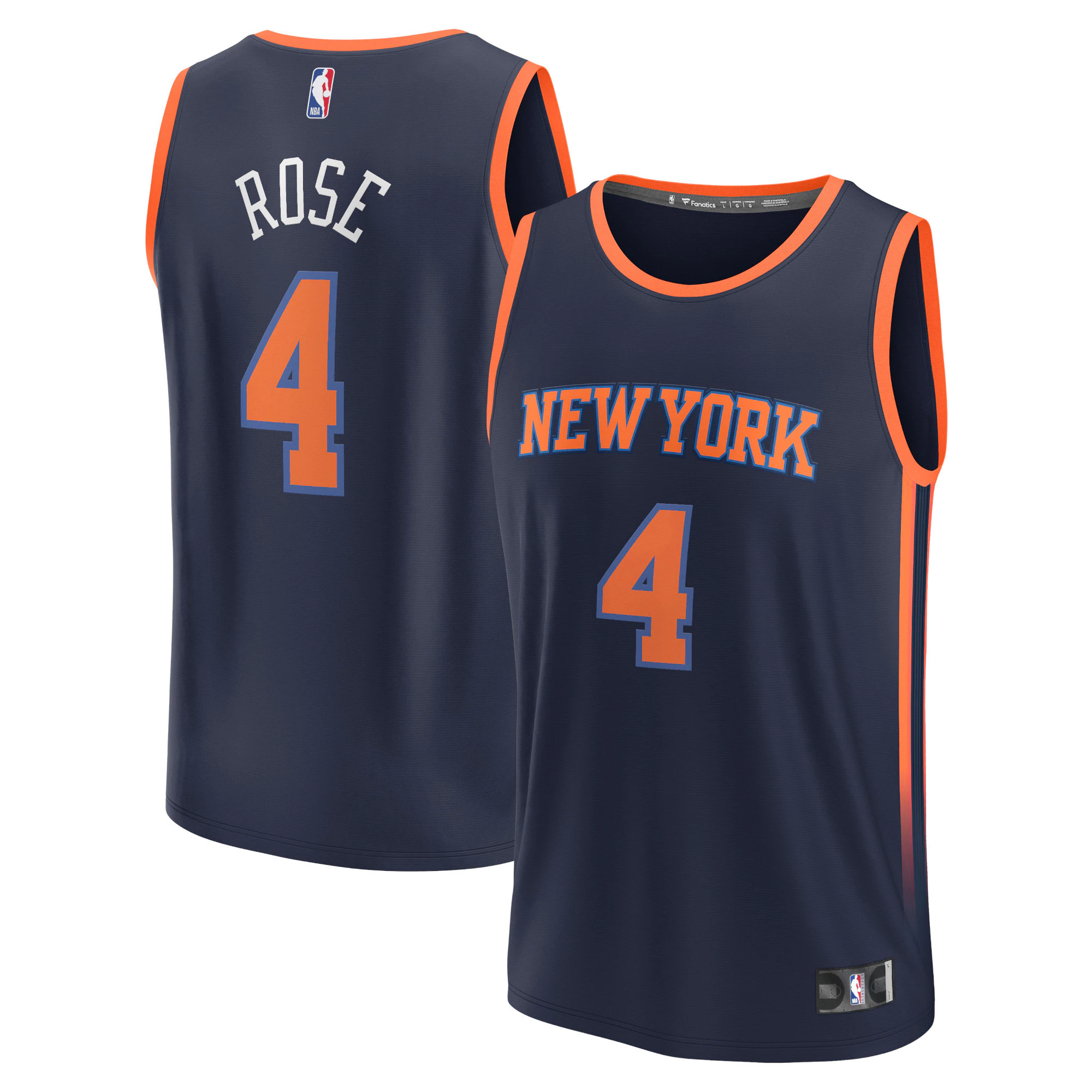 Fanatics Derrick Rose Statement Jersey - Premium 2024 Knicks Navy Edition