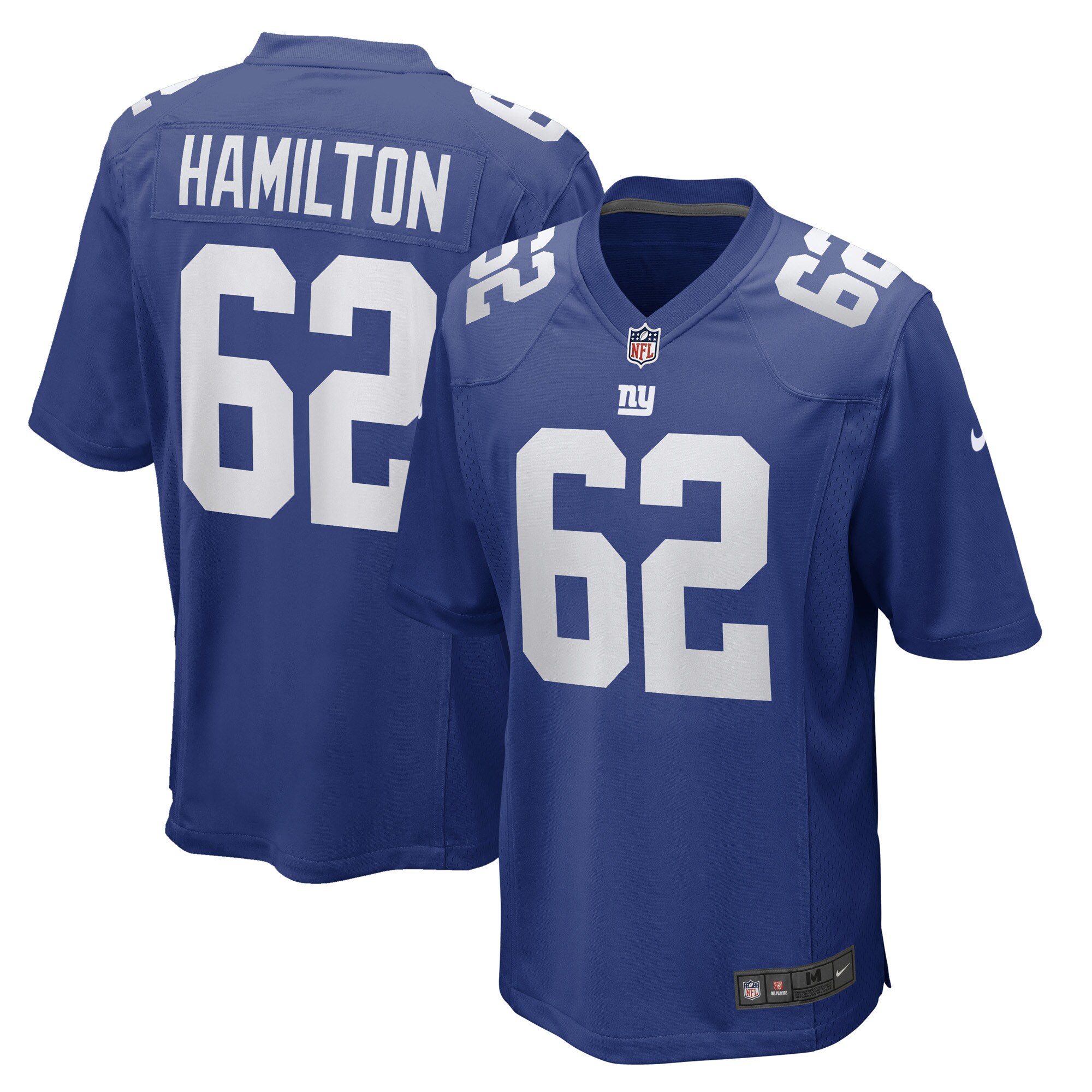 Devery Hamilton New York Giants Nike Game Player Jersey - Royal