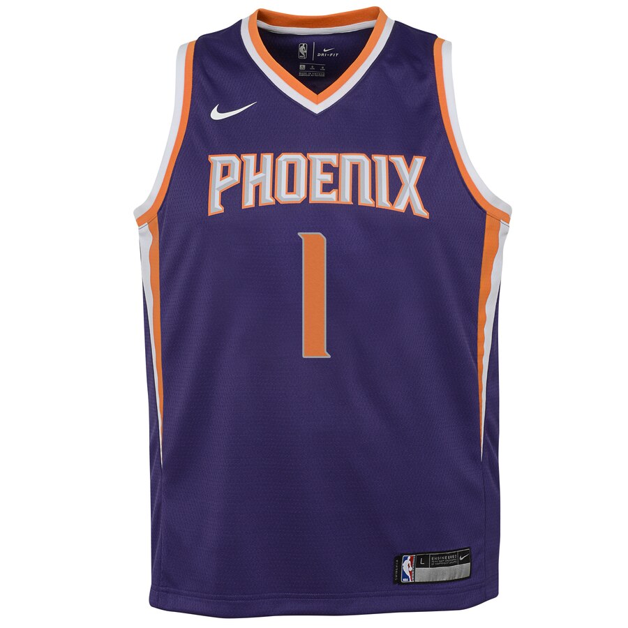 Nike Youth Devin Booker Jersey Purple #1 - Premium Icon Edition