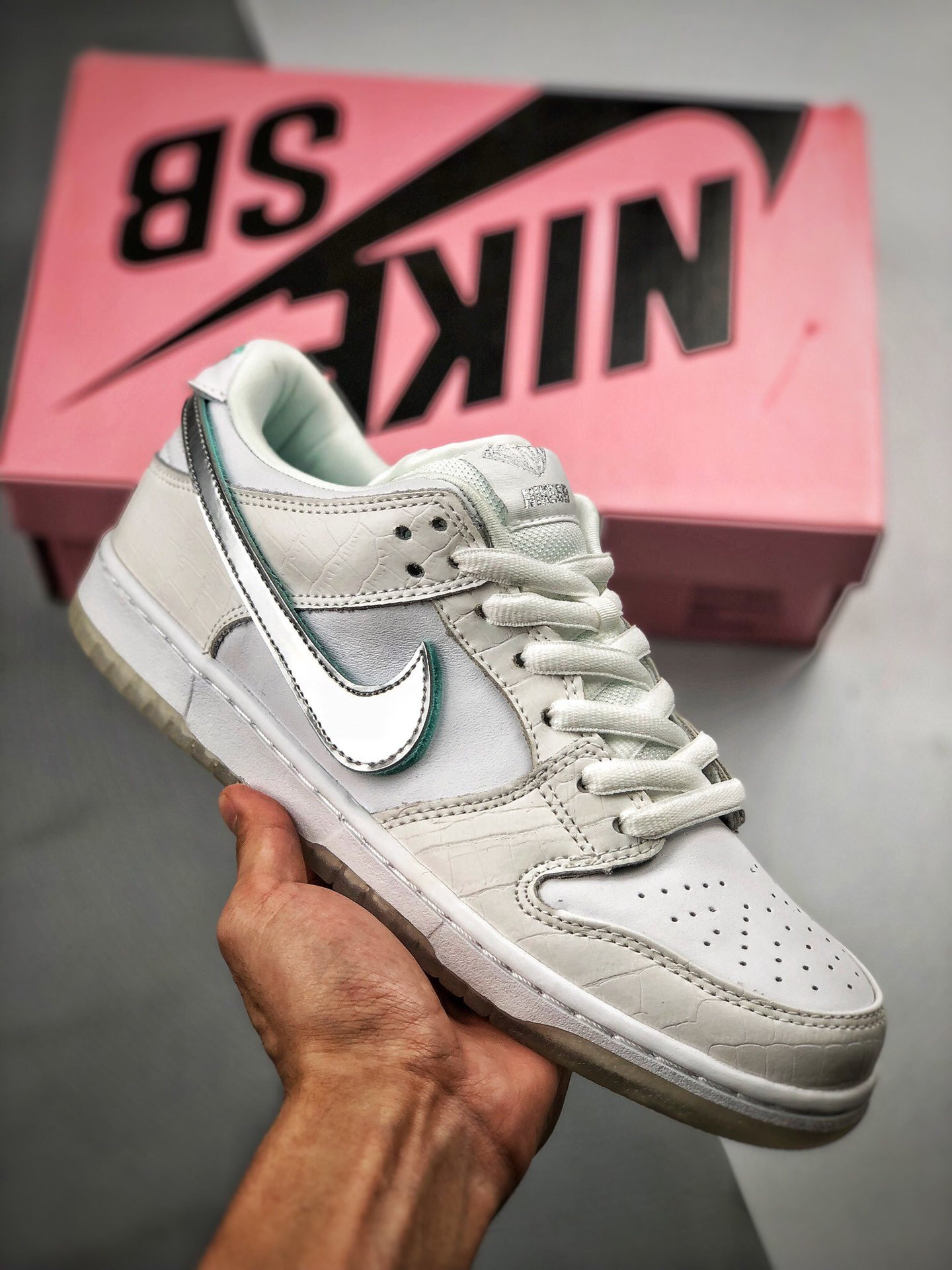 Diamond x Nike SB Dunk Low White