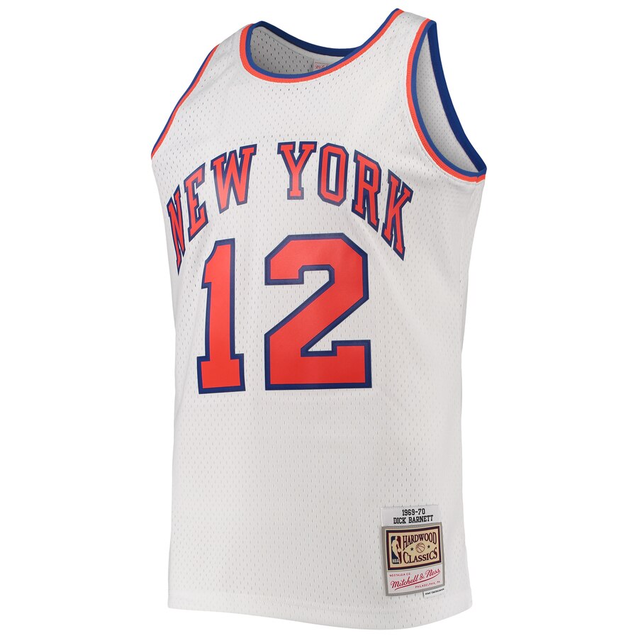 Mitchell & Ness Dick Barnett 1969-70 Knicks Jersey - Outstanding White #12