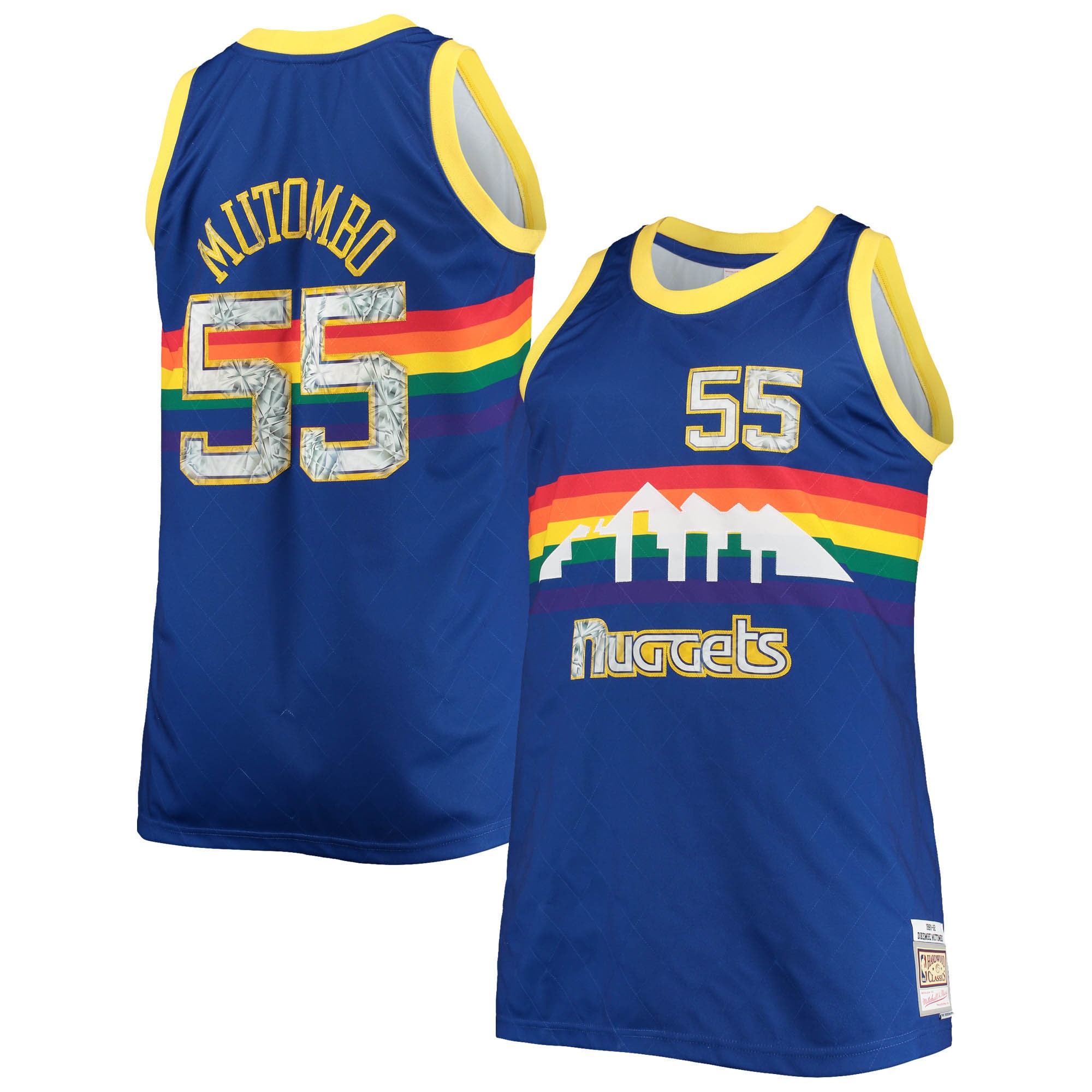 Mitchell Ness Mutombo Money Print Jersey - Premium 75th Anniversary 1991-92 Nuggets