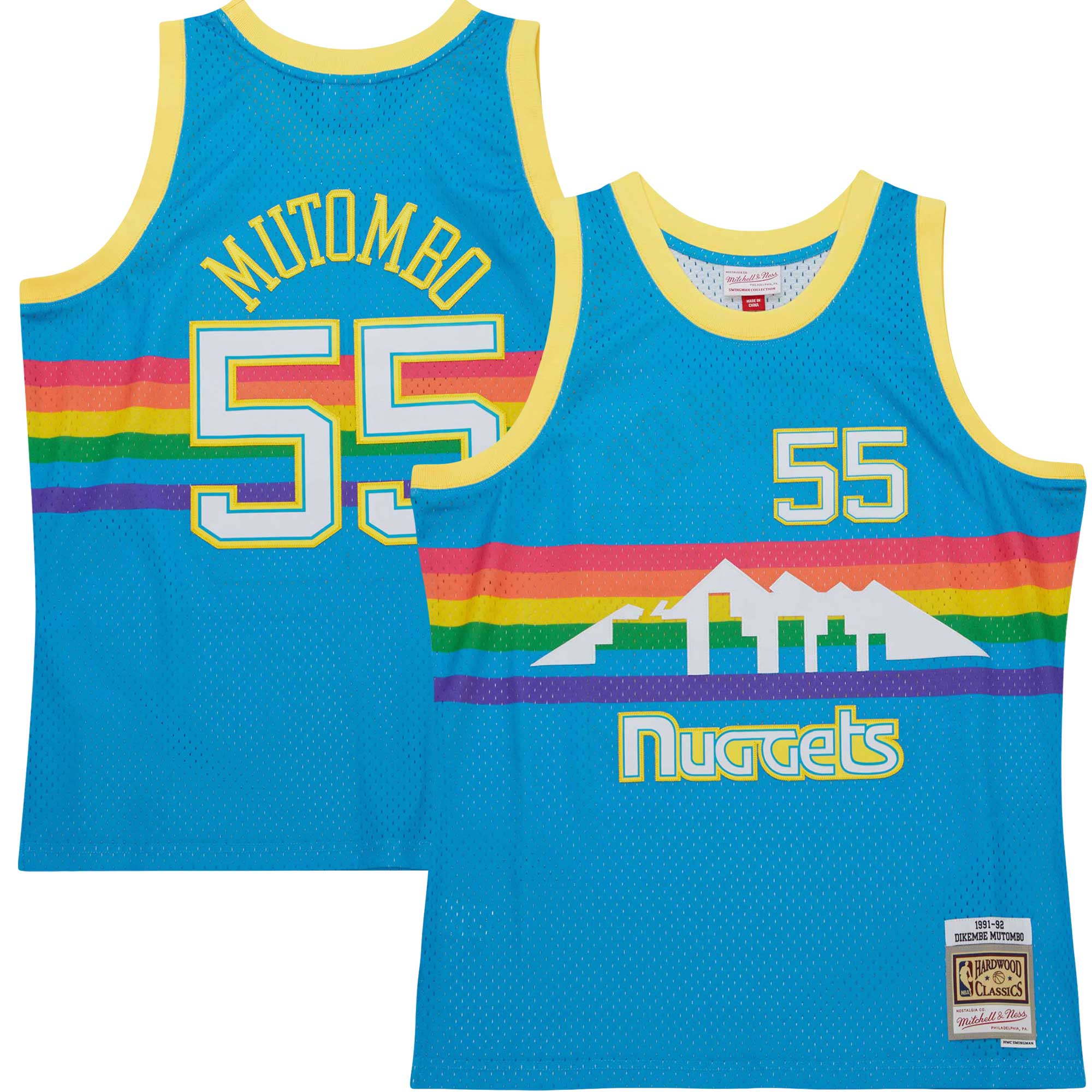 Mitchell Ness Mutombo 1991 Jersey - Stunning Denver Nuggets Swingman Top 55