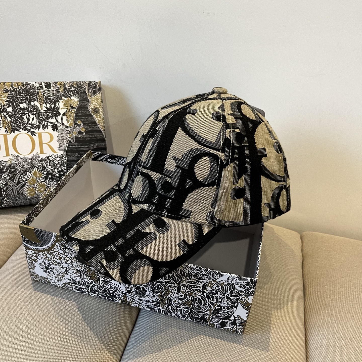 jacquard Dior Oblique Baseball Cap - Dior Oblique Jacquard Baseball