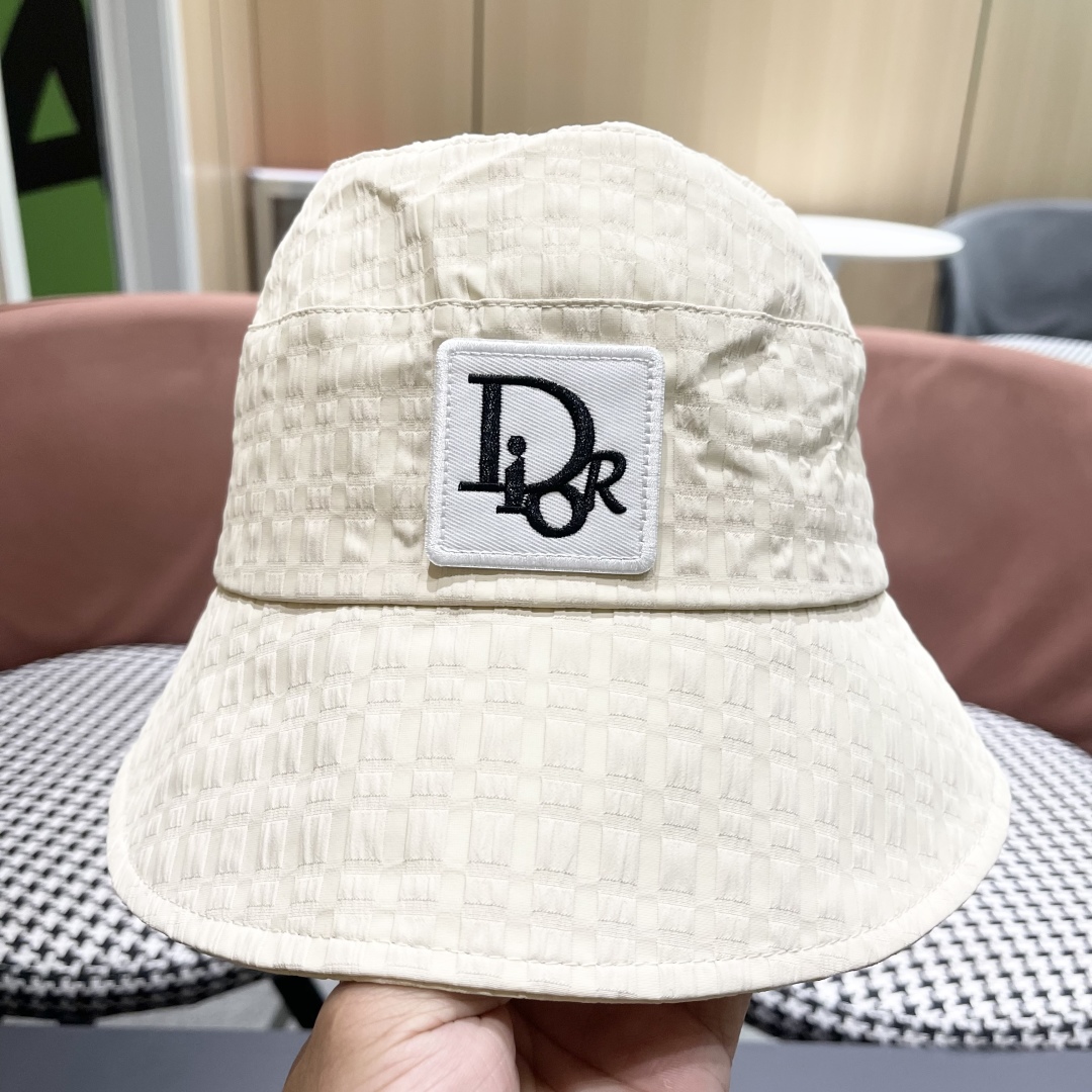 Dior Ivory Jacquard Bucket Hat - Dior Ivory Jacquard Logo Bucket Hat