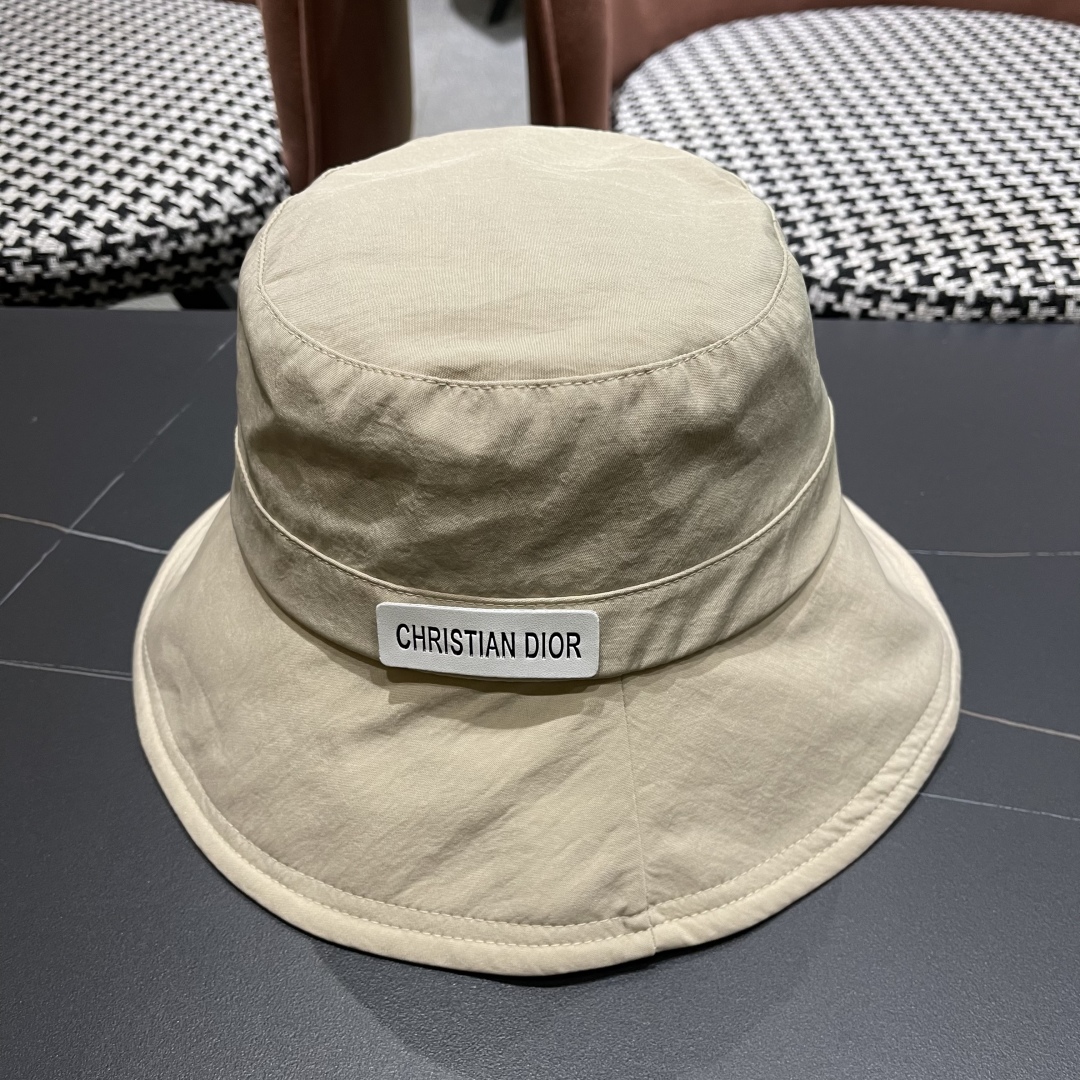 Christian Dior Beige Nylon Bucket Hat - Designer Style