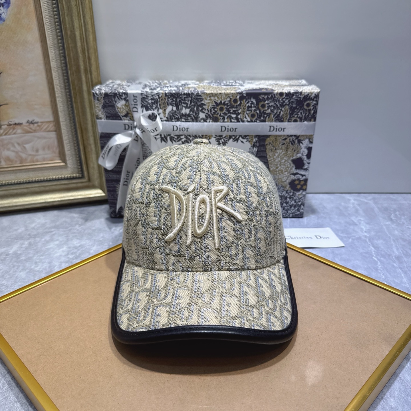 Dior Oblique Beige Baseball Cap - Dior Oblique Embroidered Beige