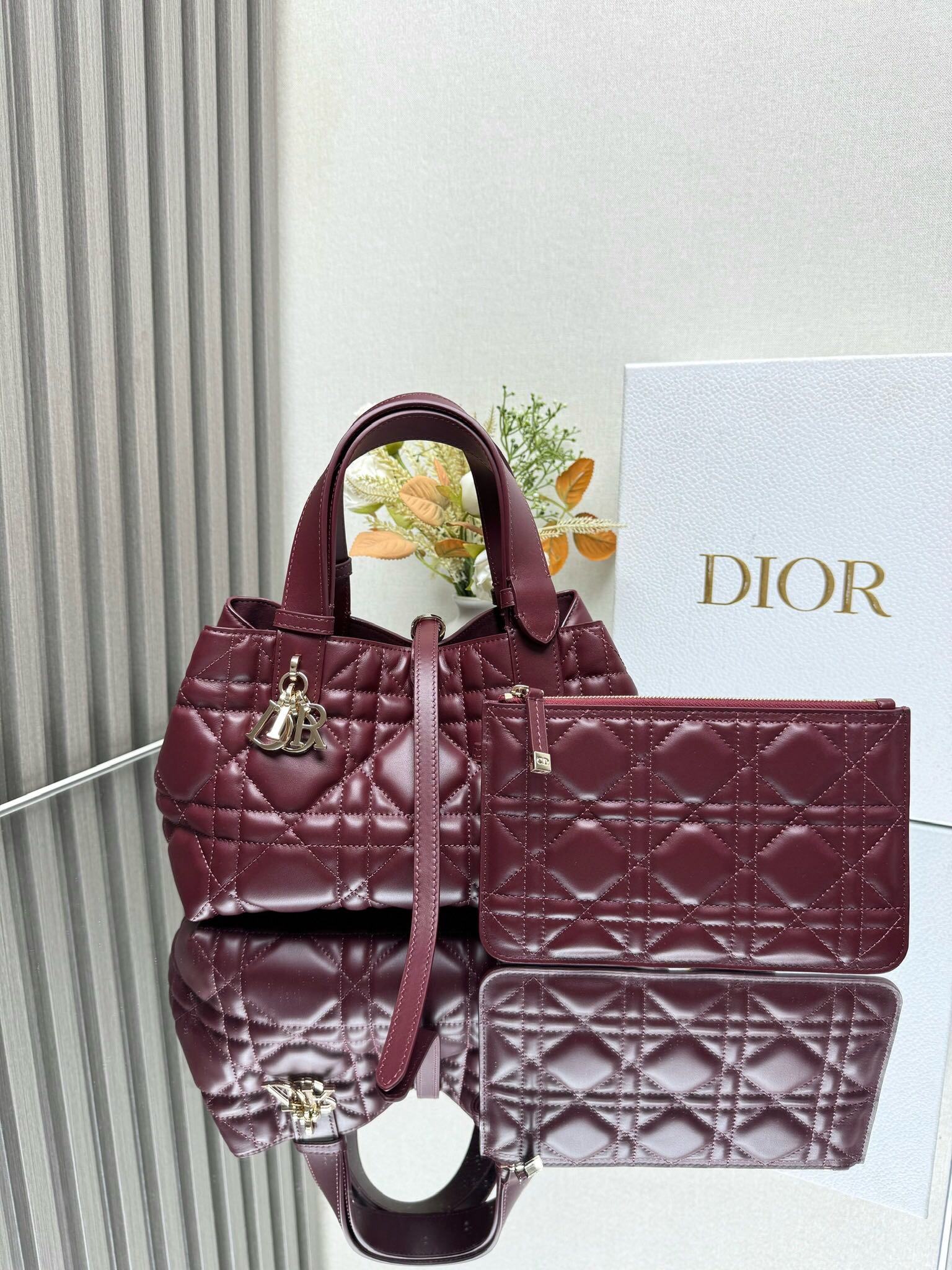 Dior Medium Toujours Bag 'Burgundy Calfskin'