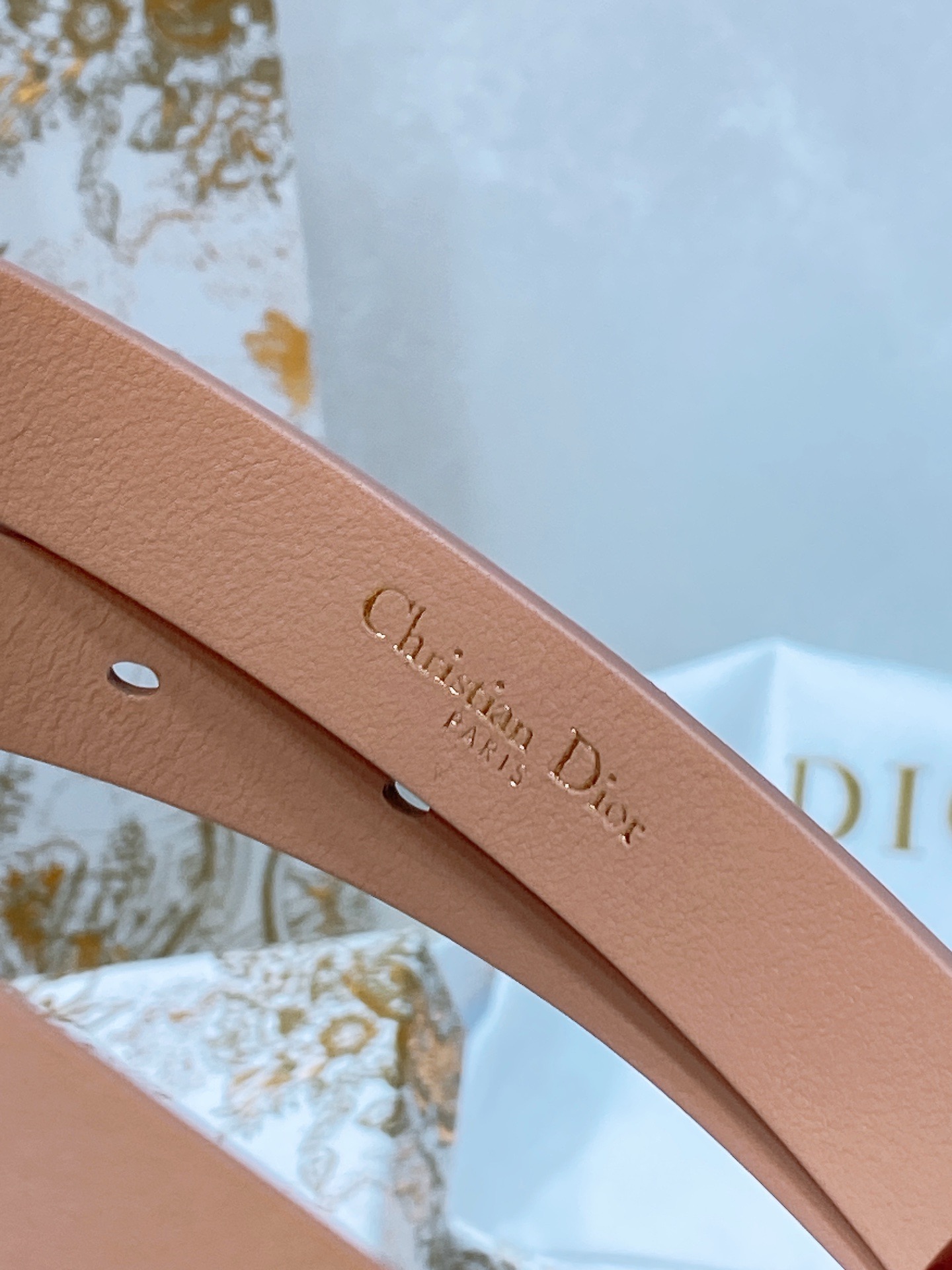 Dior Montaigne belt in calfskin 1.5 cm