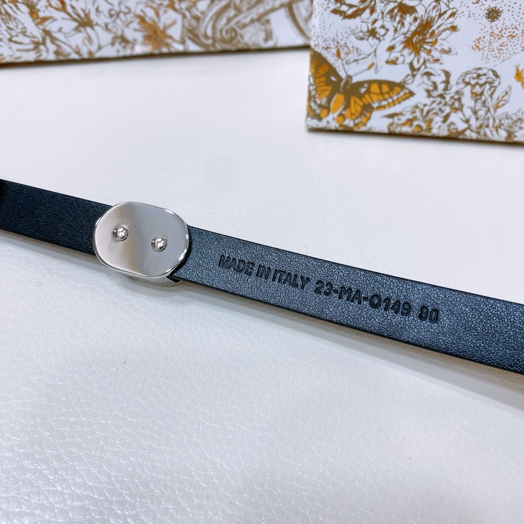 Dior Montaigne Calfskin Belt 1.5cm Replica Perfect Jewelry Quality