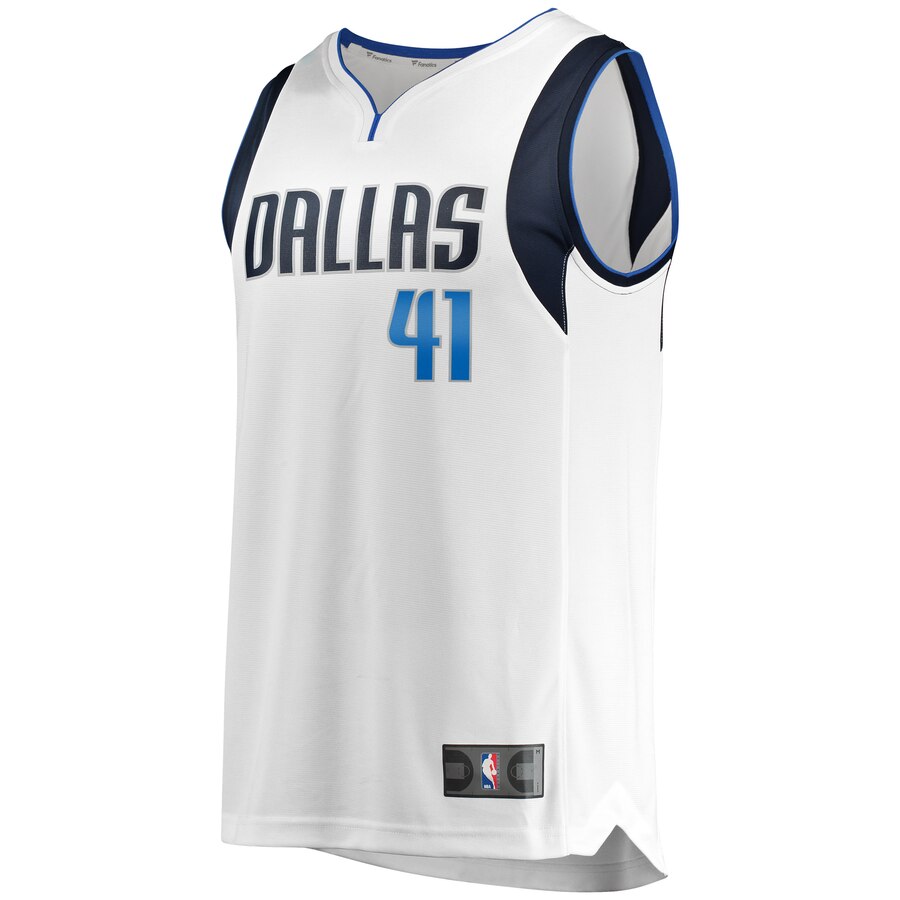Dirk Nowitzki White Mavericks Jersey - Premium Fanatics #1 Replica