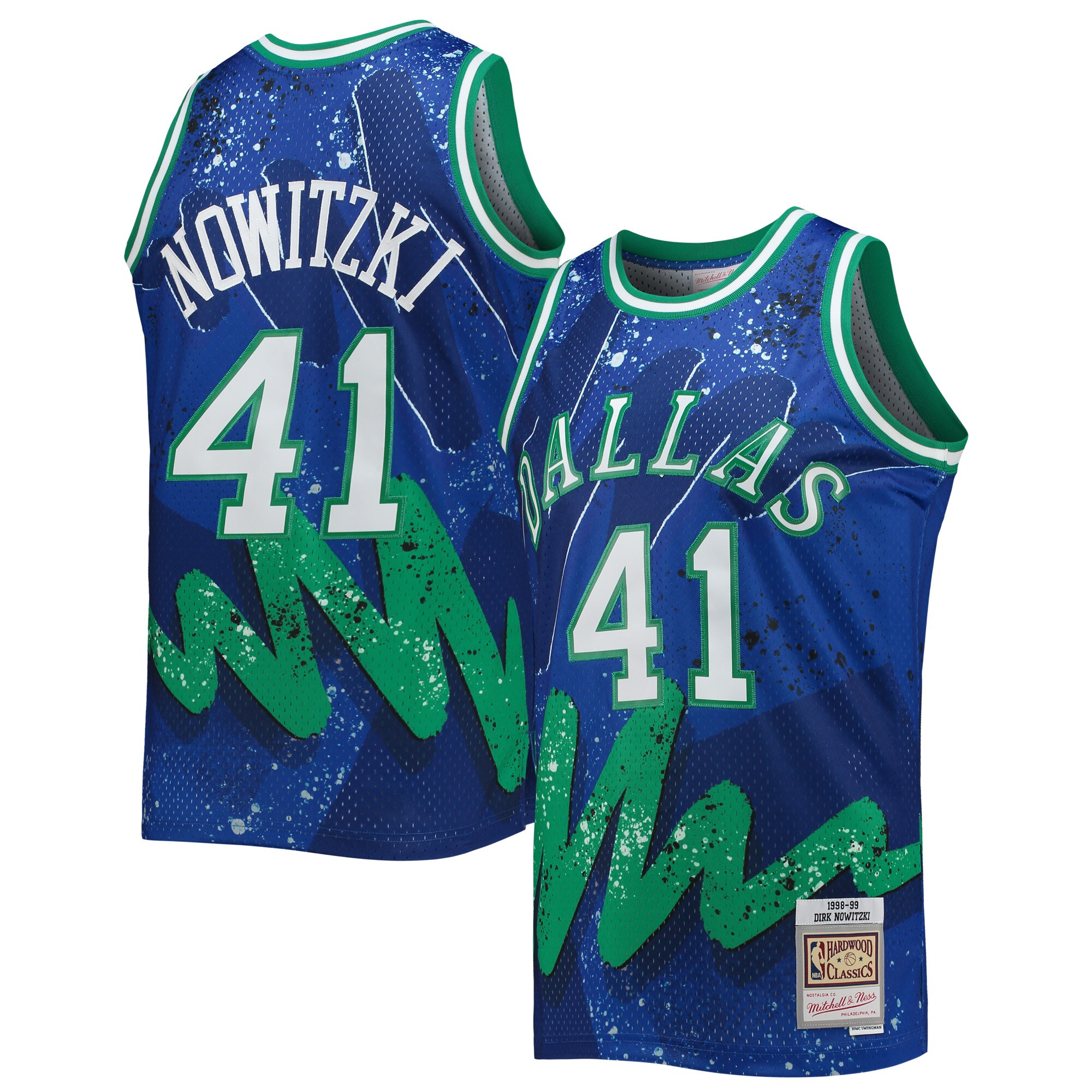 Mitchell Ness Dirk Nowitzki Hyper Hoops Jersey - Ultimate 1998/99 Mavericks #41