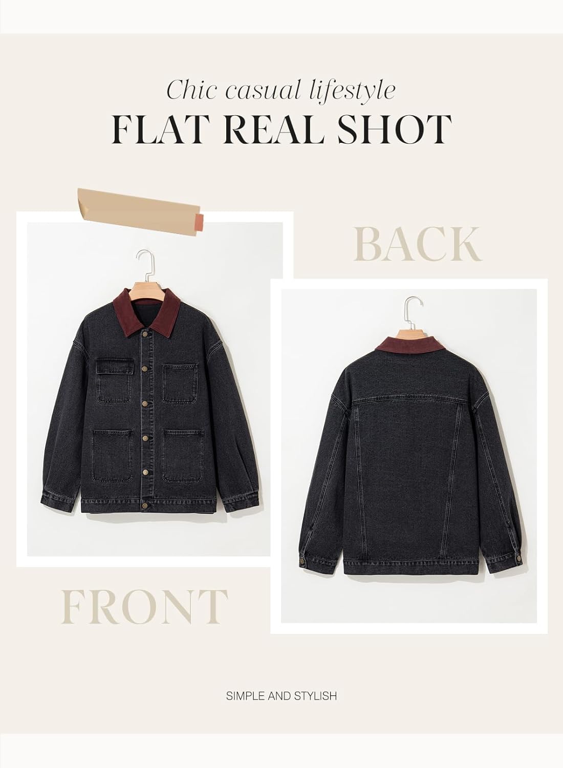 Dokotoo Denim Jackets for Women Casual Long Sleeve Oversized Jean Jacket Fall Clothes 2025