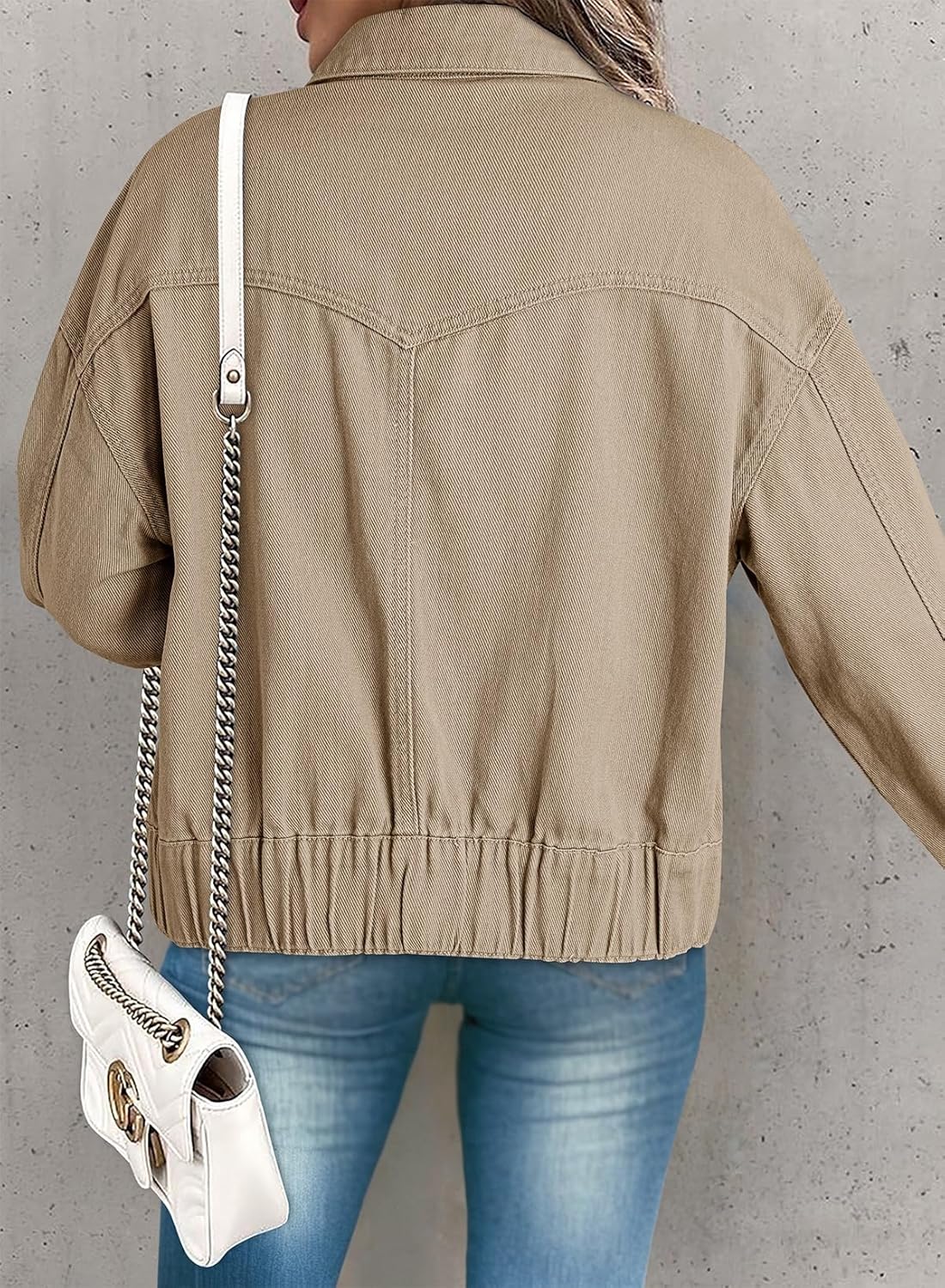 Dokotoo Women’s Cargo Jean Jacket – Cropped Button Spring Fashion Coat for Women