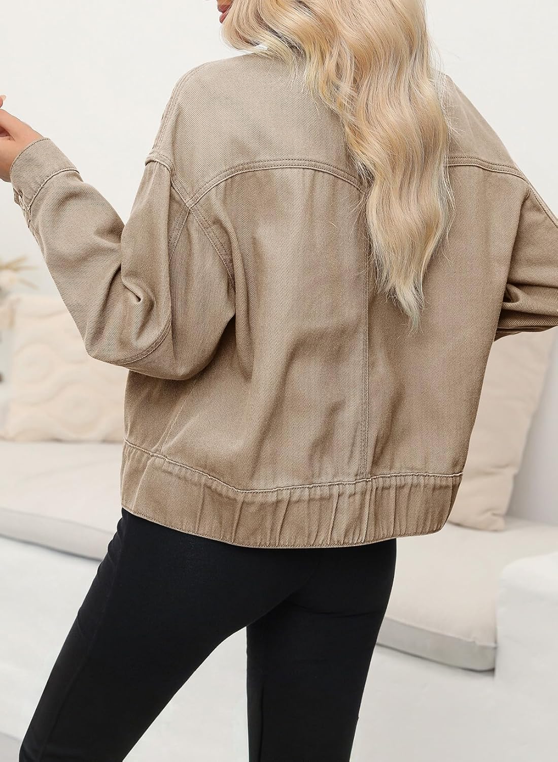 Dokotoo Women’s Cargo Jean Jacket – Cropped Button Spring Fashion Coat for Women