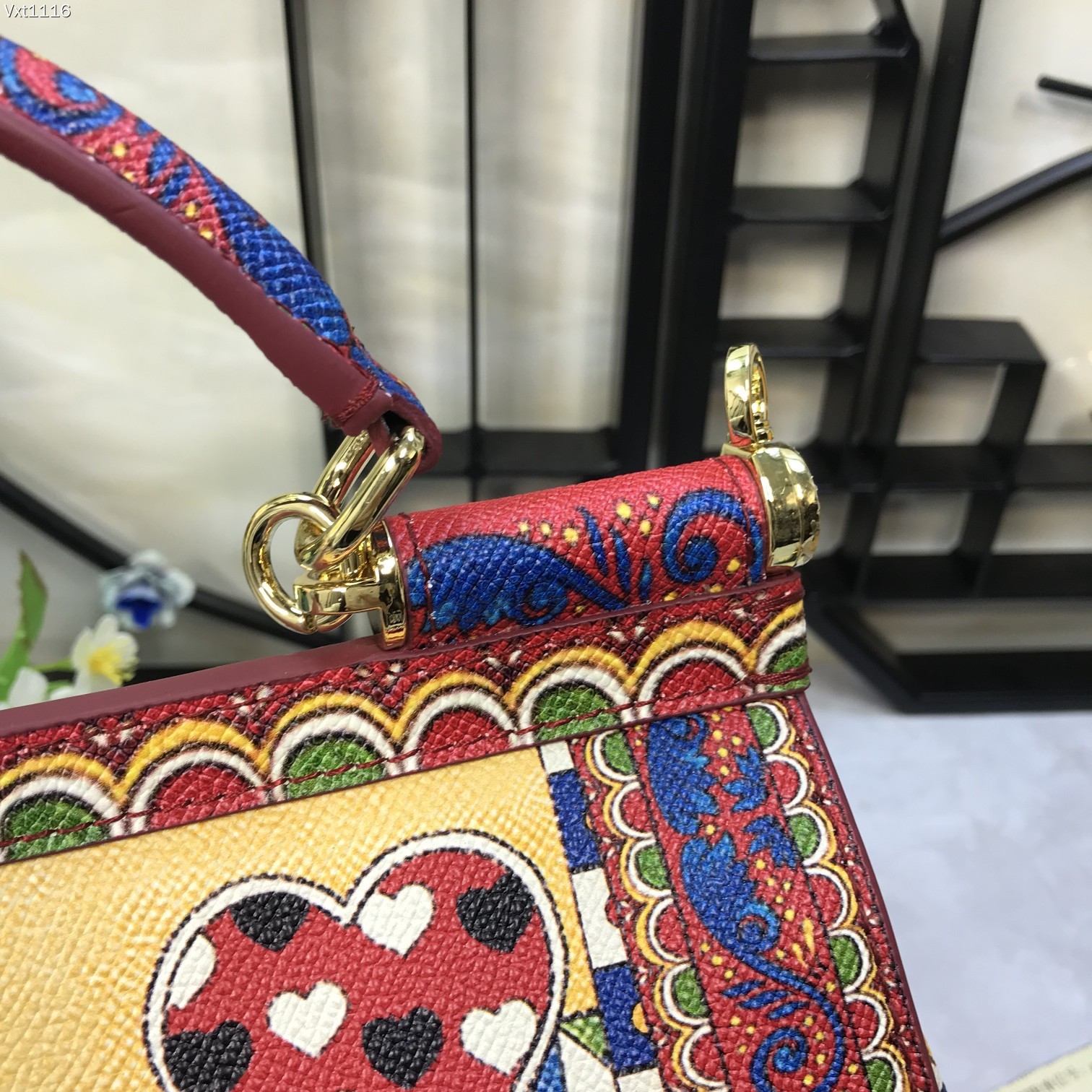 Dolce&Gabbana ​Sicily Queen Of Hearts Top Handle Bag on SALE