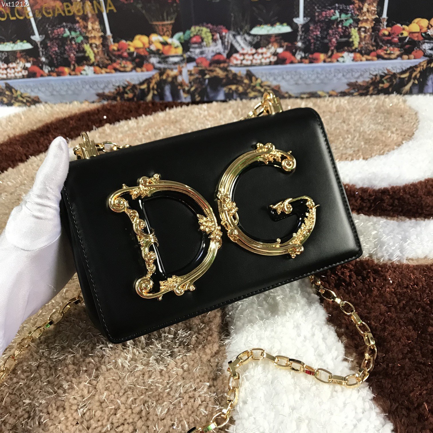 Dolce&Gabbana Girls Logo Leather Phone Crossbody Bag