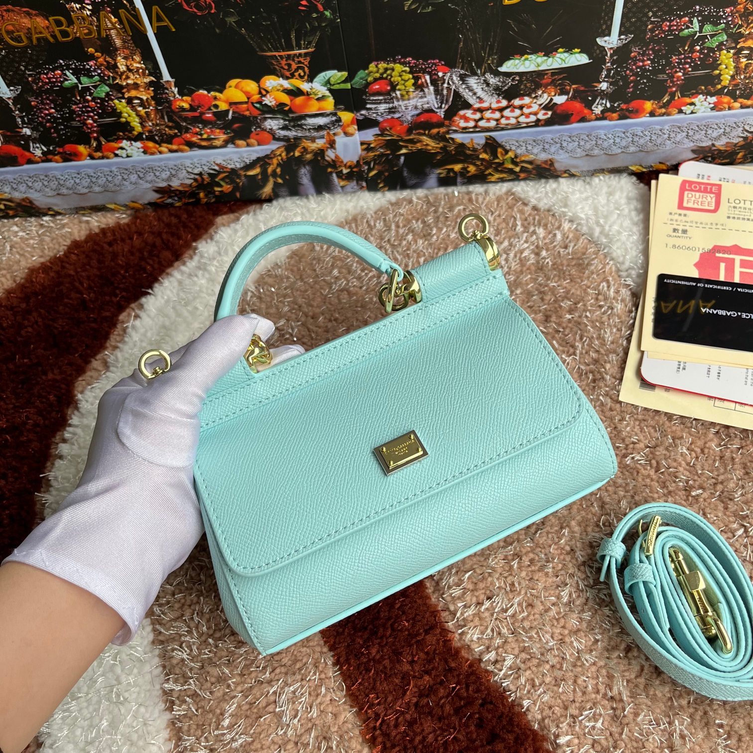 Dolce&Gabbana Sicily Mini leather crossbody bag Dolce