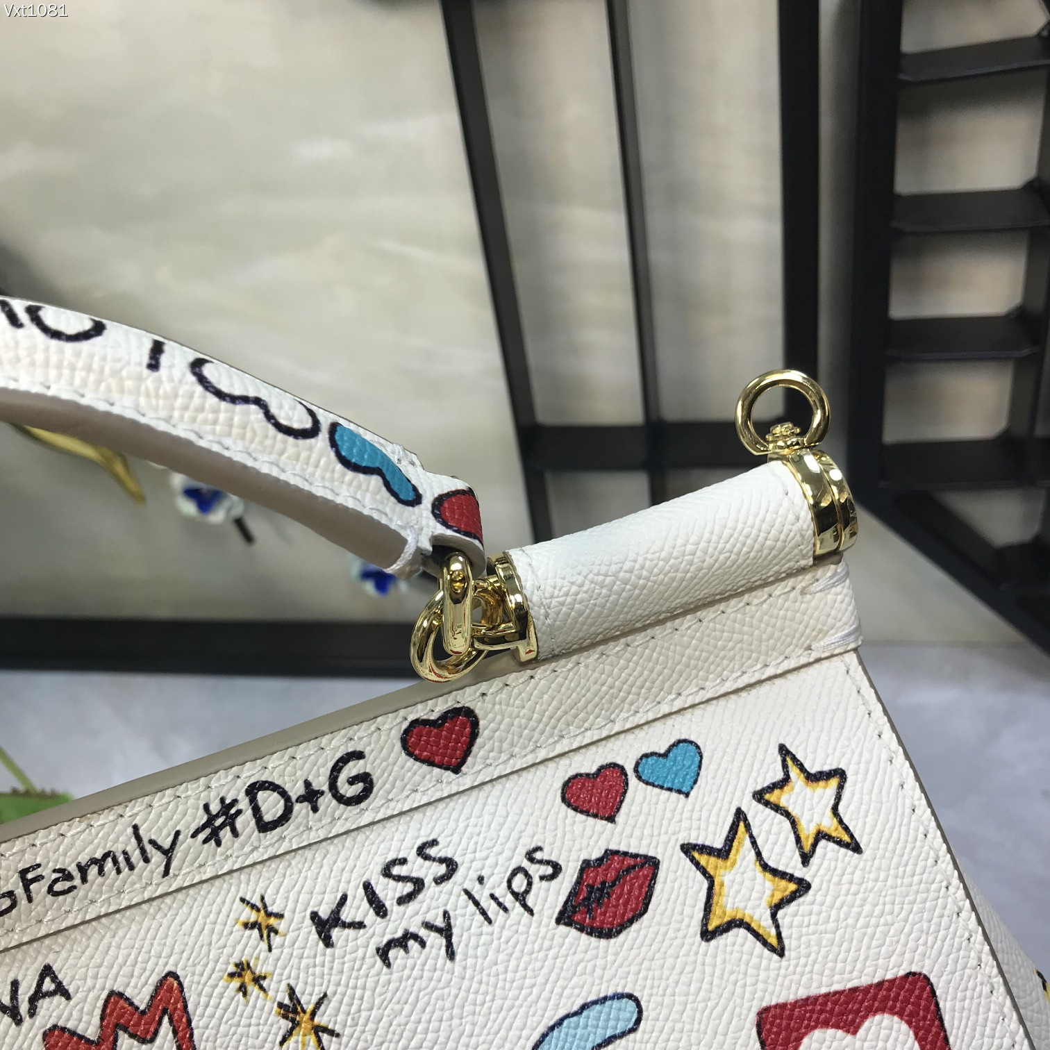 DOLCE & GABBANA Dauphine Graffiti Printed Small Miss Sicily