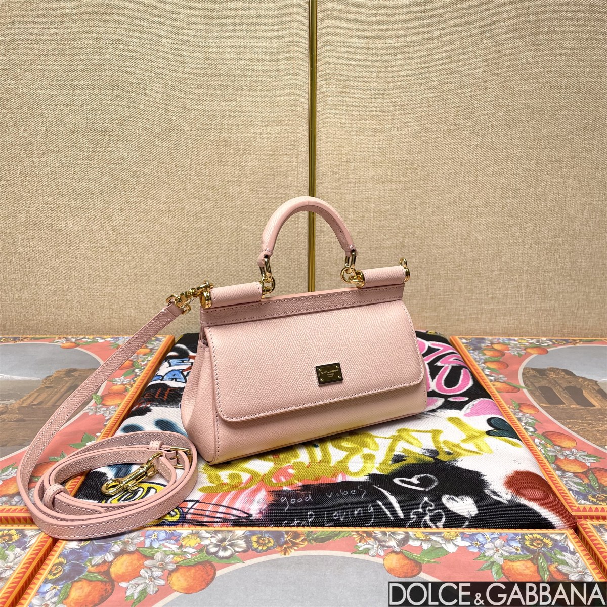 DOLCE & GABBANA Dauphine Micro Miss Sicily Satchel Pink