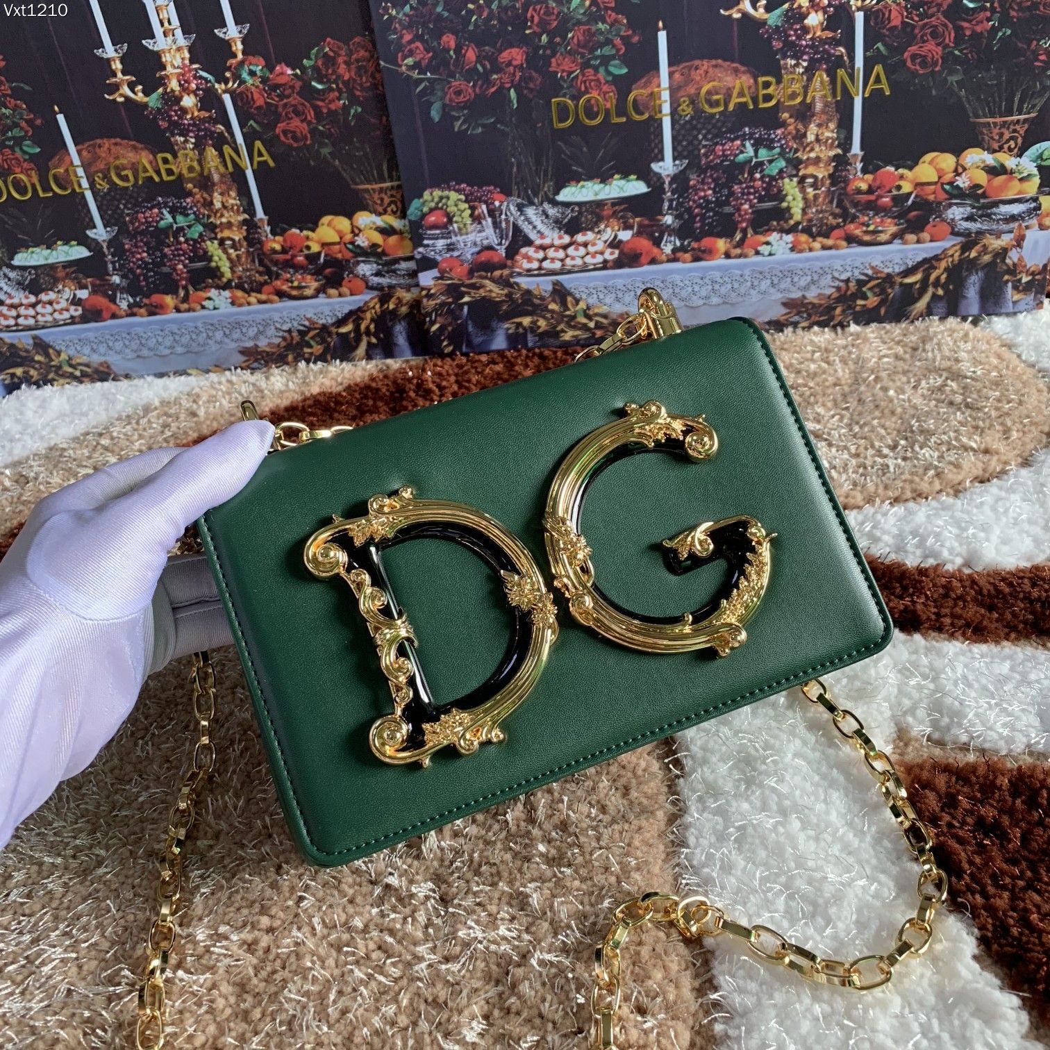 Dolce & Gabbana Dg Girls Micro Bag In Plain Calfskin