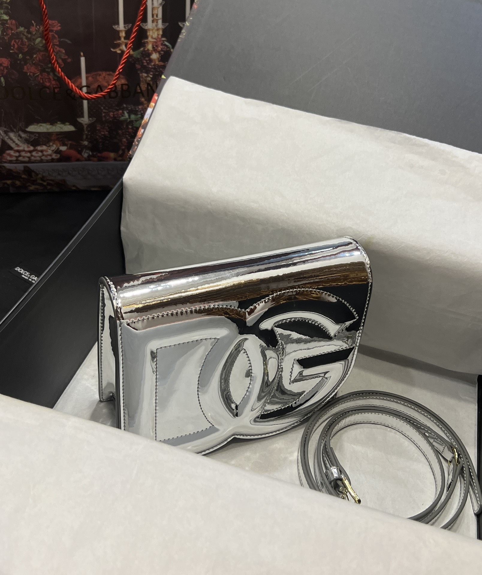 Dolce & Gabbana DG Logo Bag crossbody bag in Silver for Women |