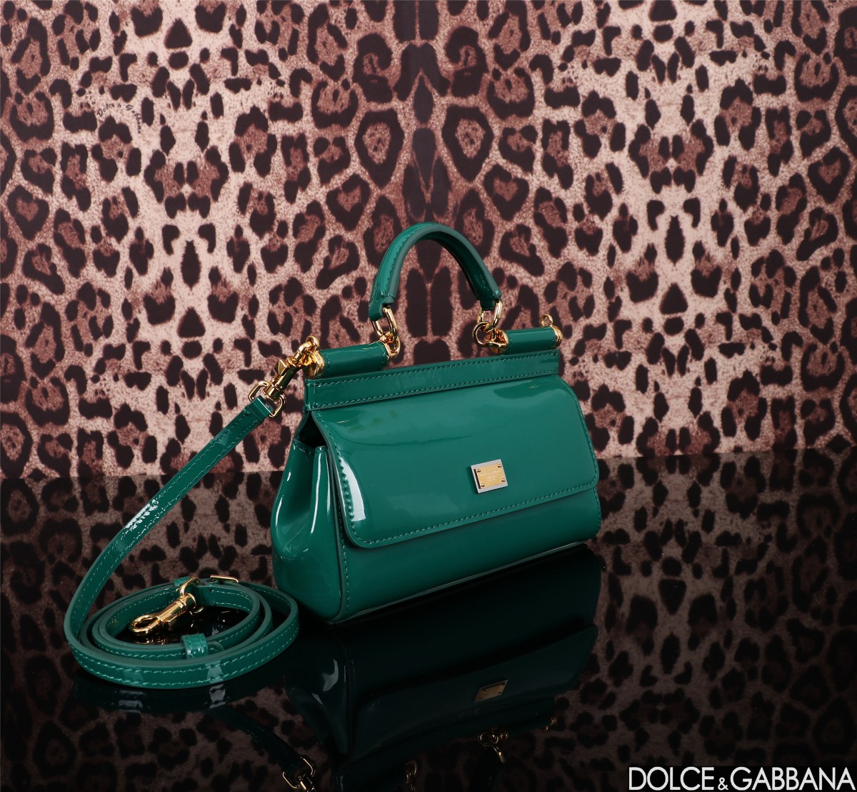 Dolce & Gabbana Green Leather Medium Miss Sicily Top Handle Bag Dolce & Gabbana