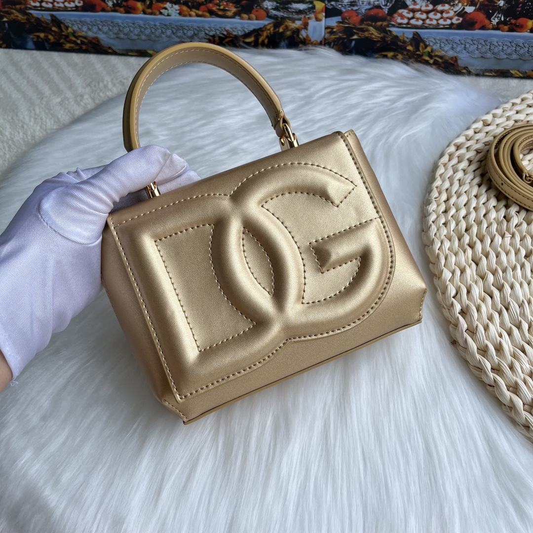Dolce & Gabbana Leather Dg Logo Top-Handle Bag