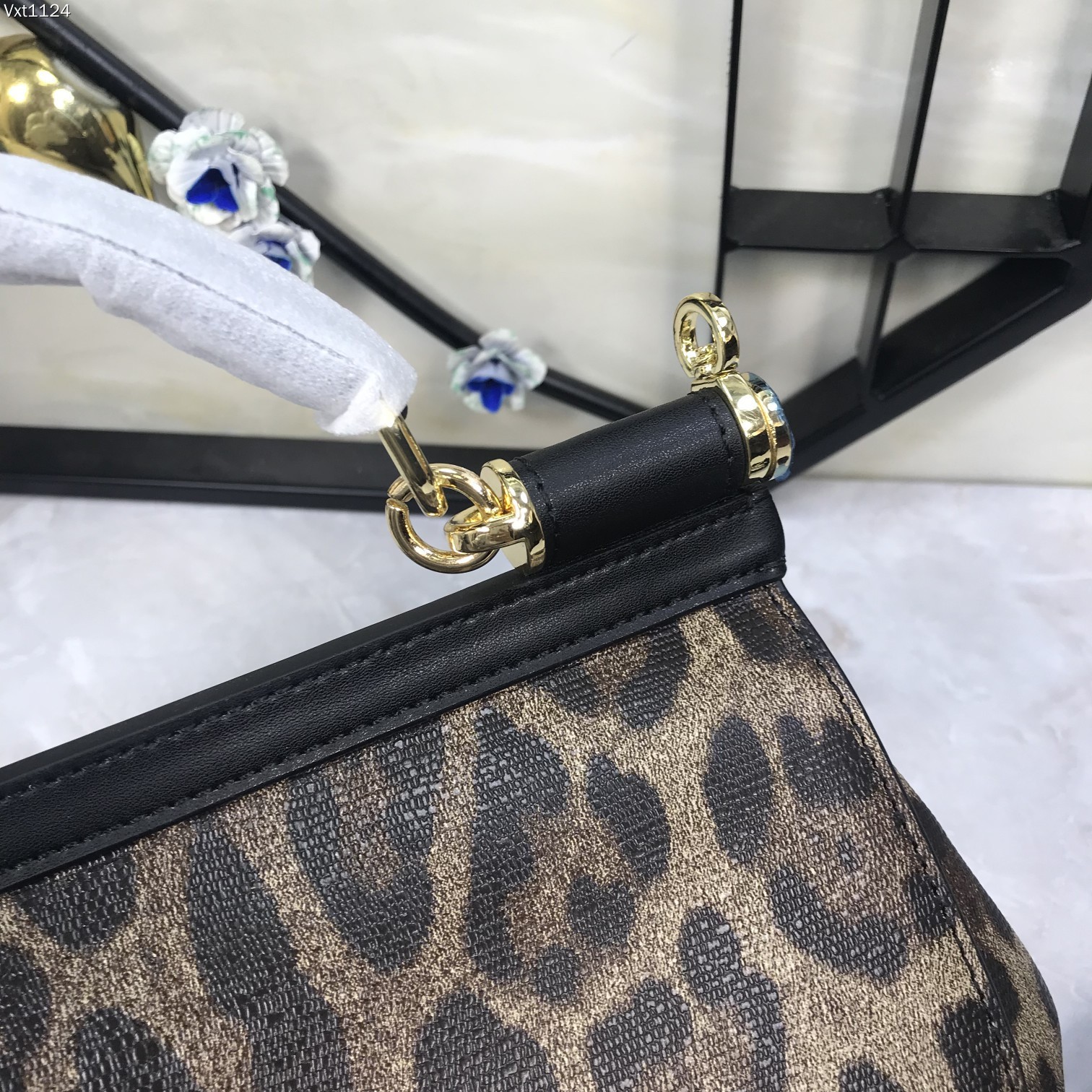 Dolce & Gabbana Leopard Print Miss Sicily Bag w/Tags - Brown