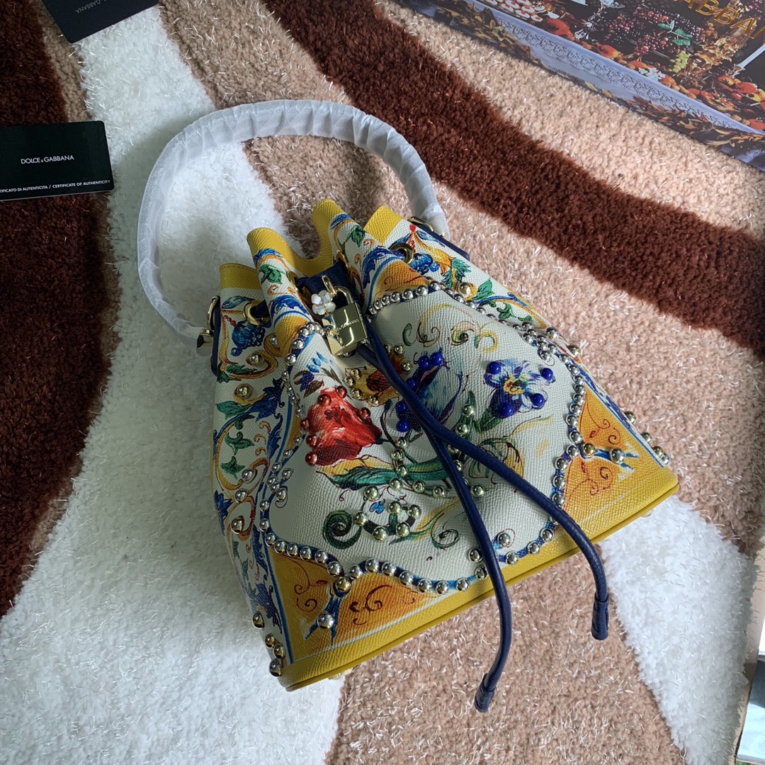 Dolce & Gabbana Majolica Bucket Bag - Yellow Bucket