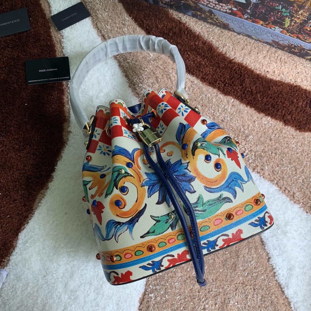 Dolce & Gabbana Majolica Bucket Bag - Yellow Bucket