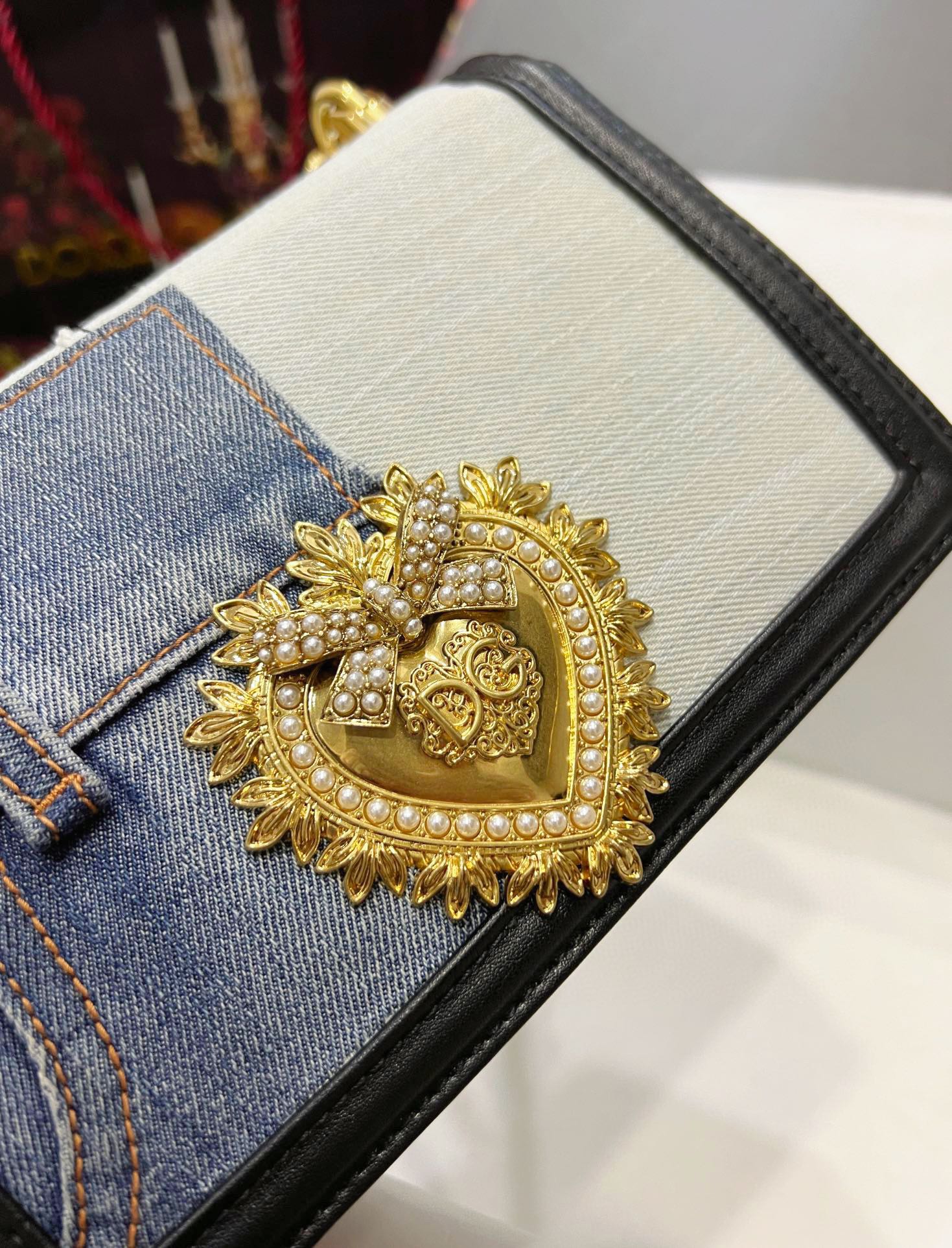 Dolce & Gabbana Medium Devotion patchwork-denim top