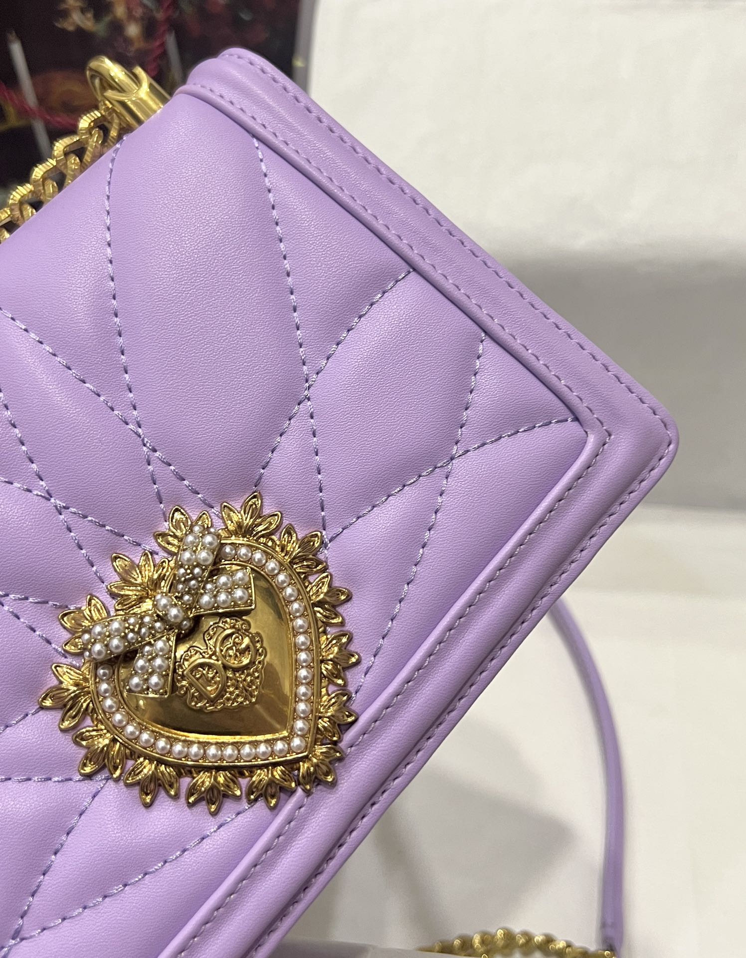 Dolce & Gabbana Medium Devotion shoulder bag in Purple for Women |